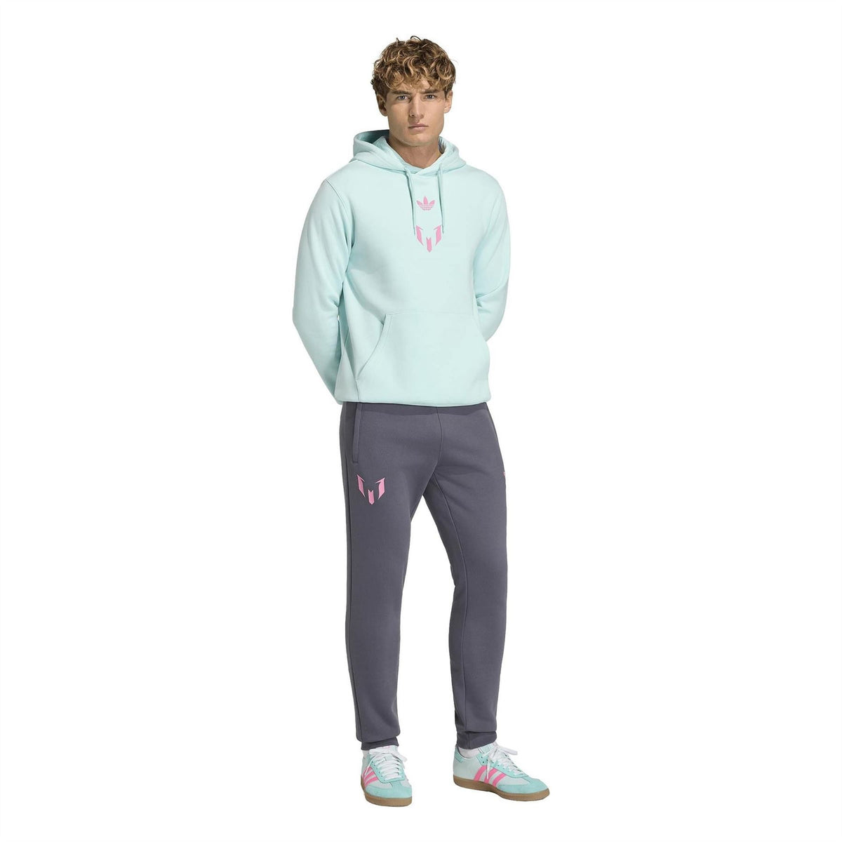adidas Messi Slim Solid Patterned Athletic Pants