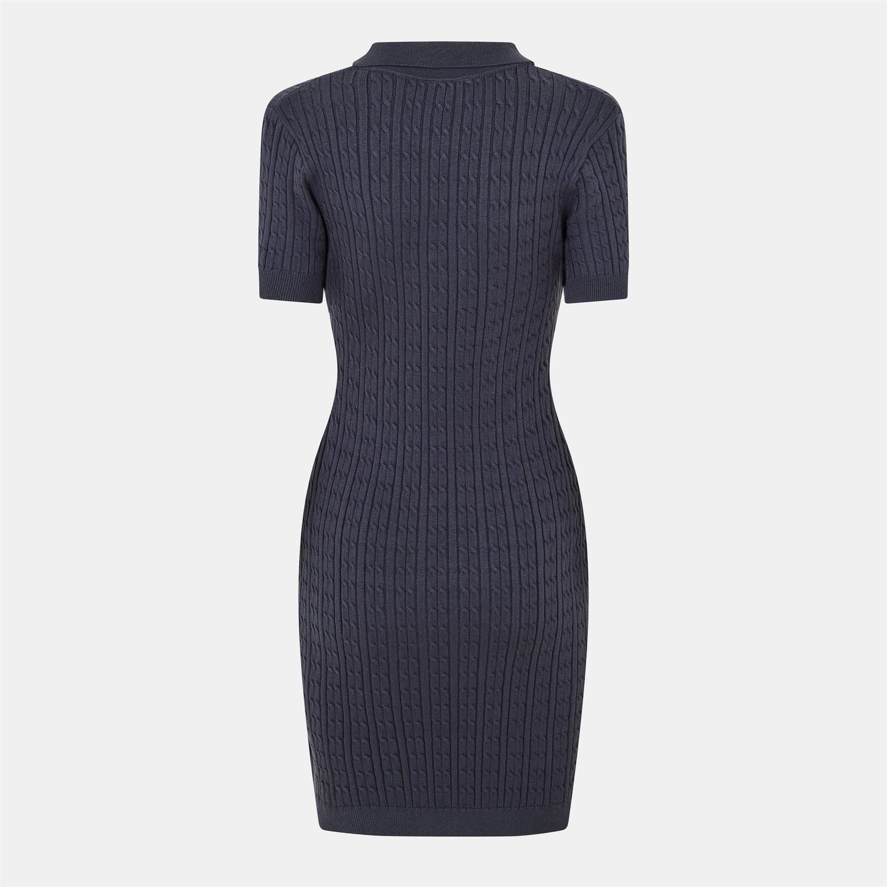 Jack Wills Womens Wills Moray Polo Cable Knitted Mini Dress