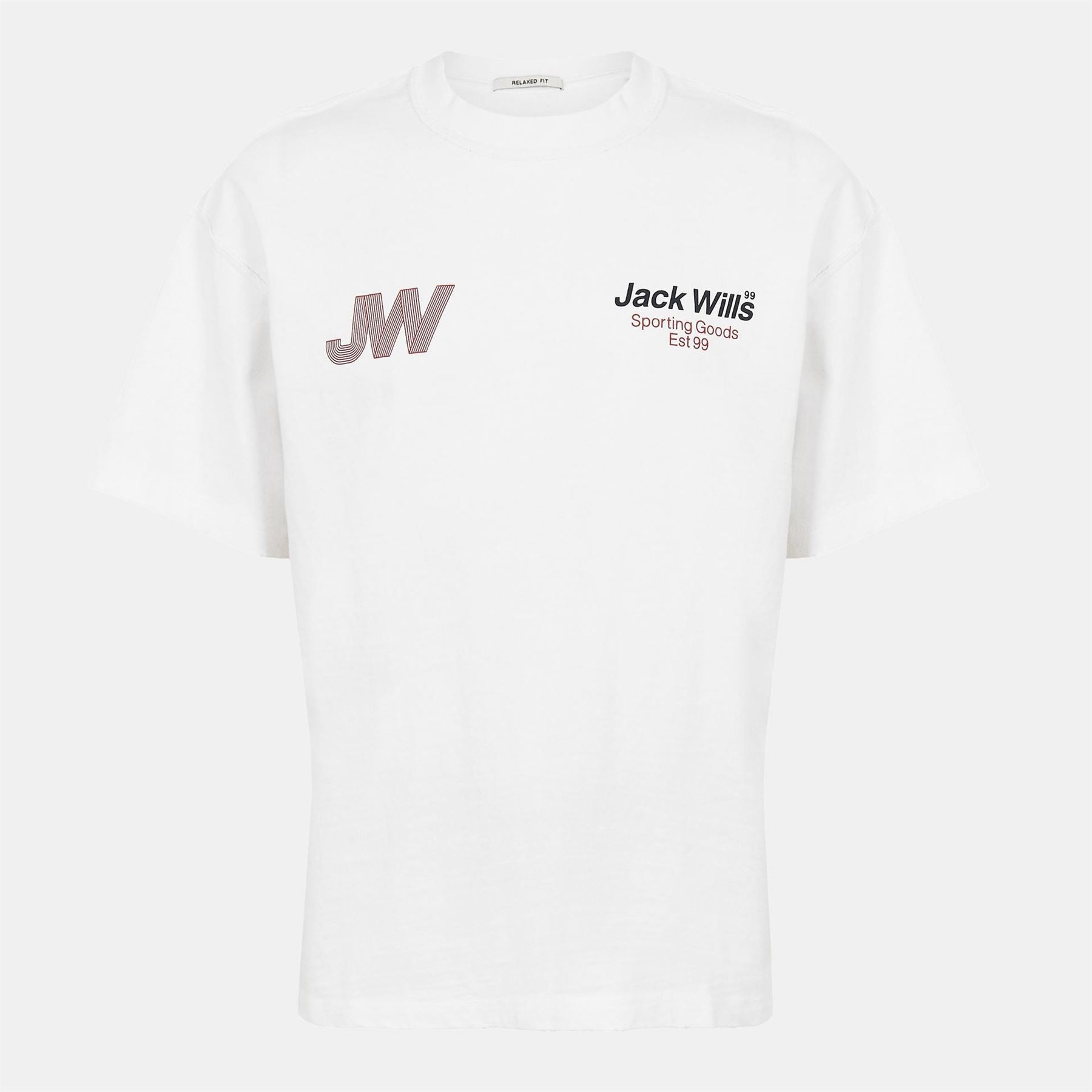 Jack Wills Regular Fit Lettering Crew Neck T-Shirt