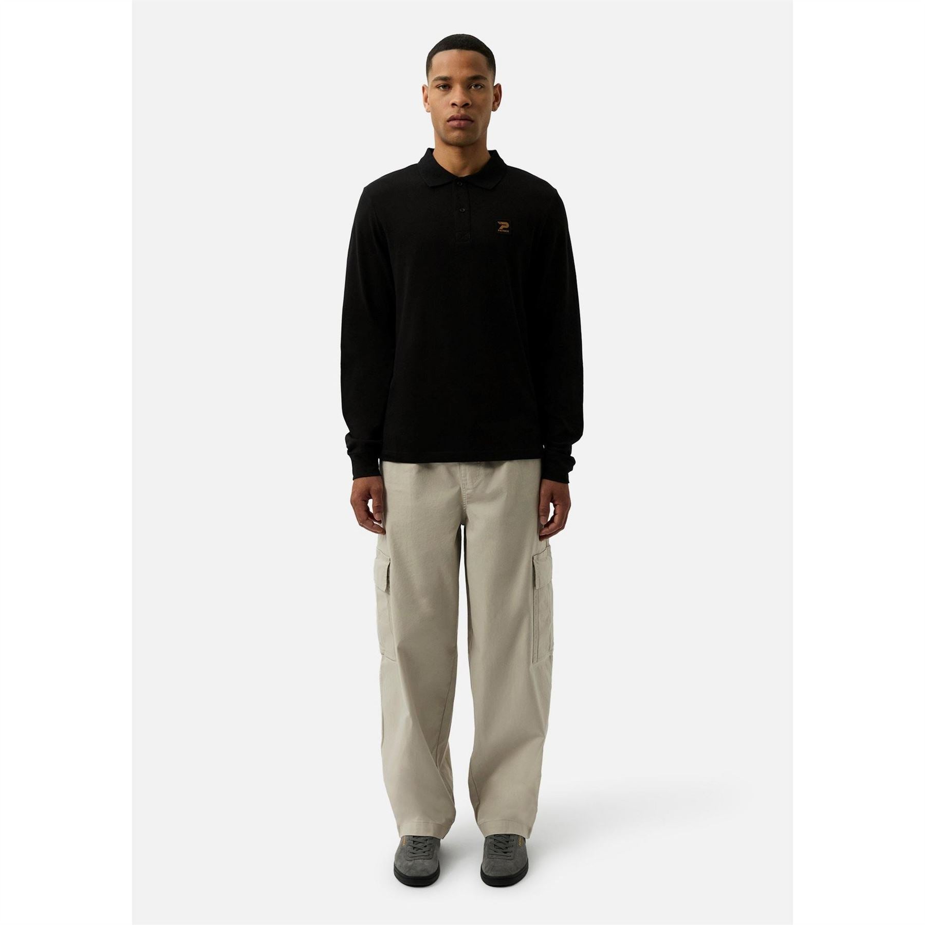 Patrick Luca Collared Long Sleeve Polo Shirt