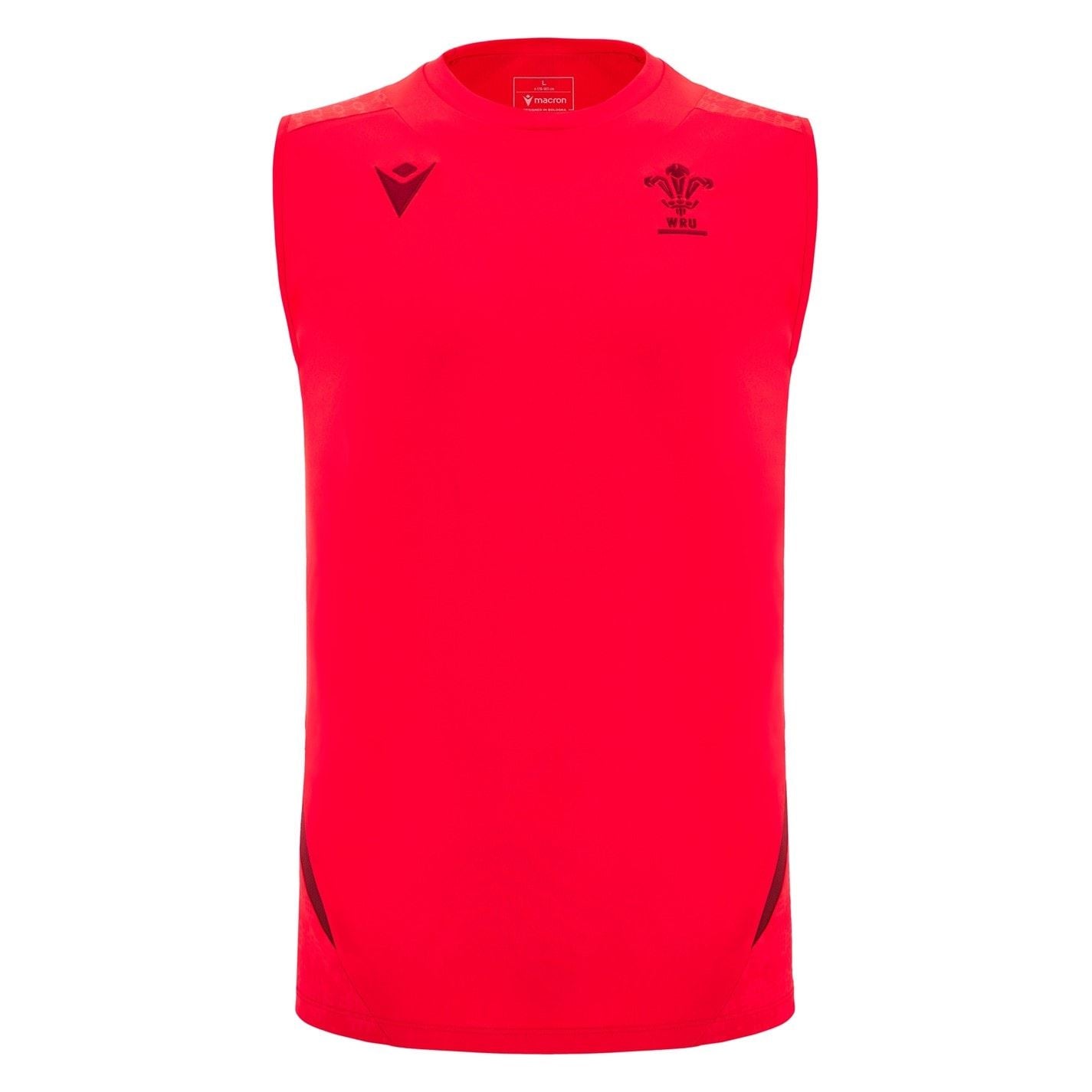 Macron Wales Rugby Sleeveless Training Shirt 2025 Adults