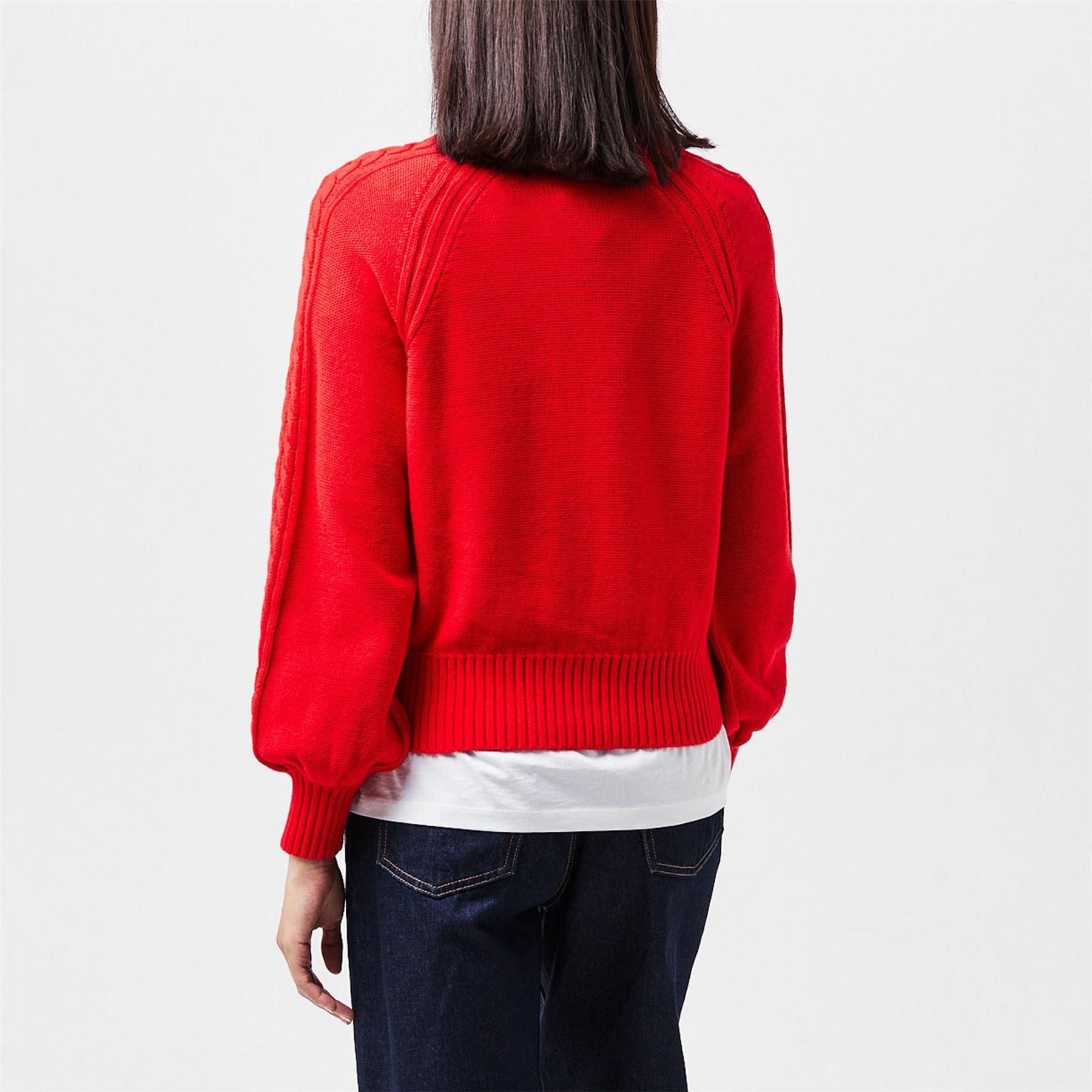 French Connection Relaxed Fit Cable Long Sleeve Sweater