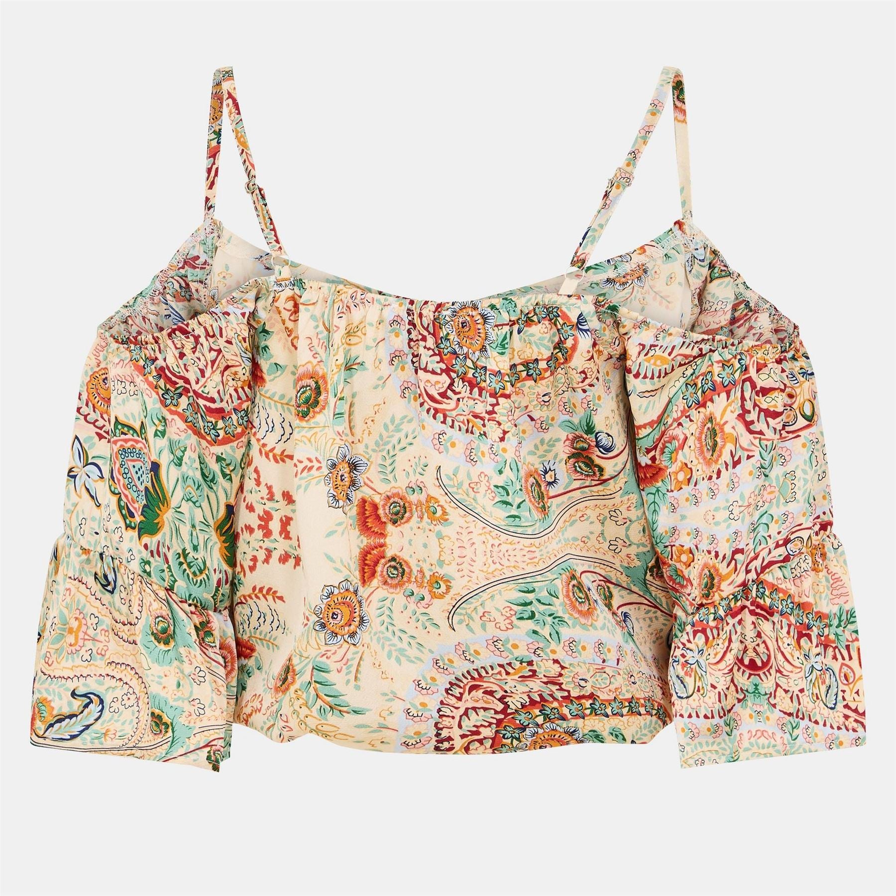 AX Paris Paisley Print Cut Out Shoulder Top