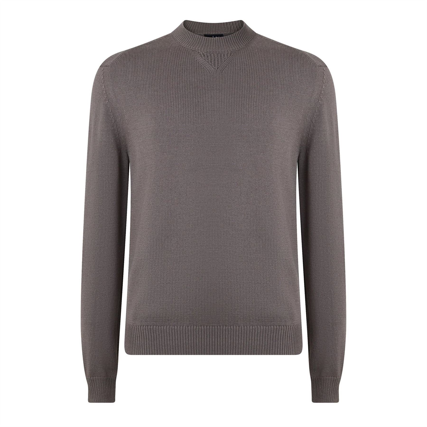Armani Exchange Exchange Crew Neck Ribbed Collar Long Sleeve Sweater