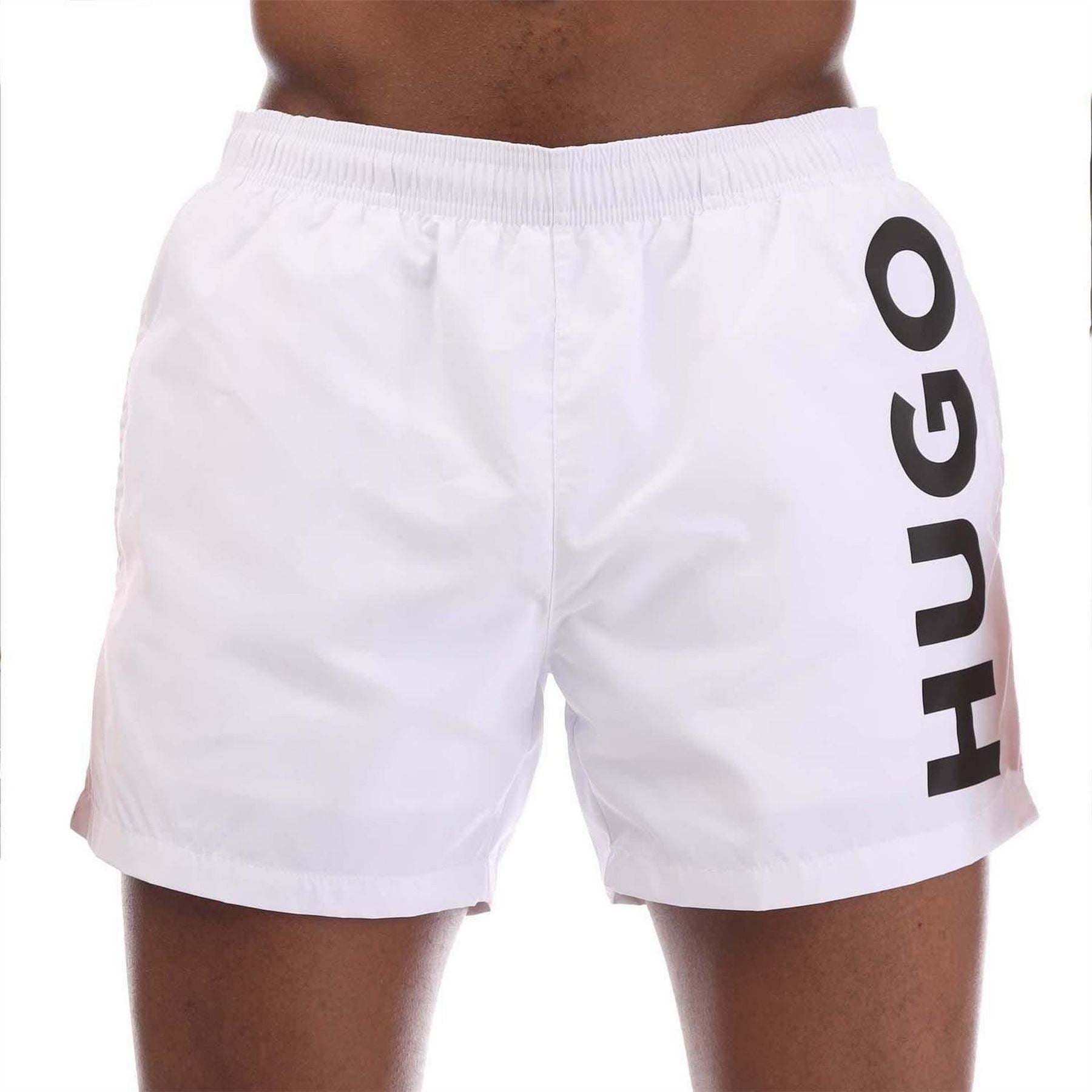 Hugo Logo Print Swim Shorts