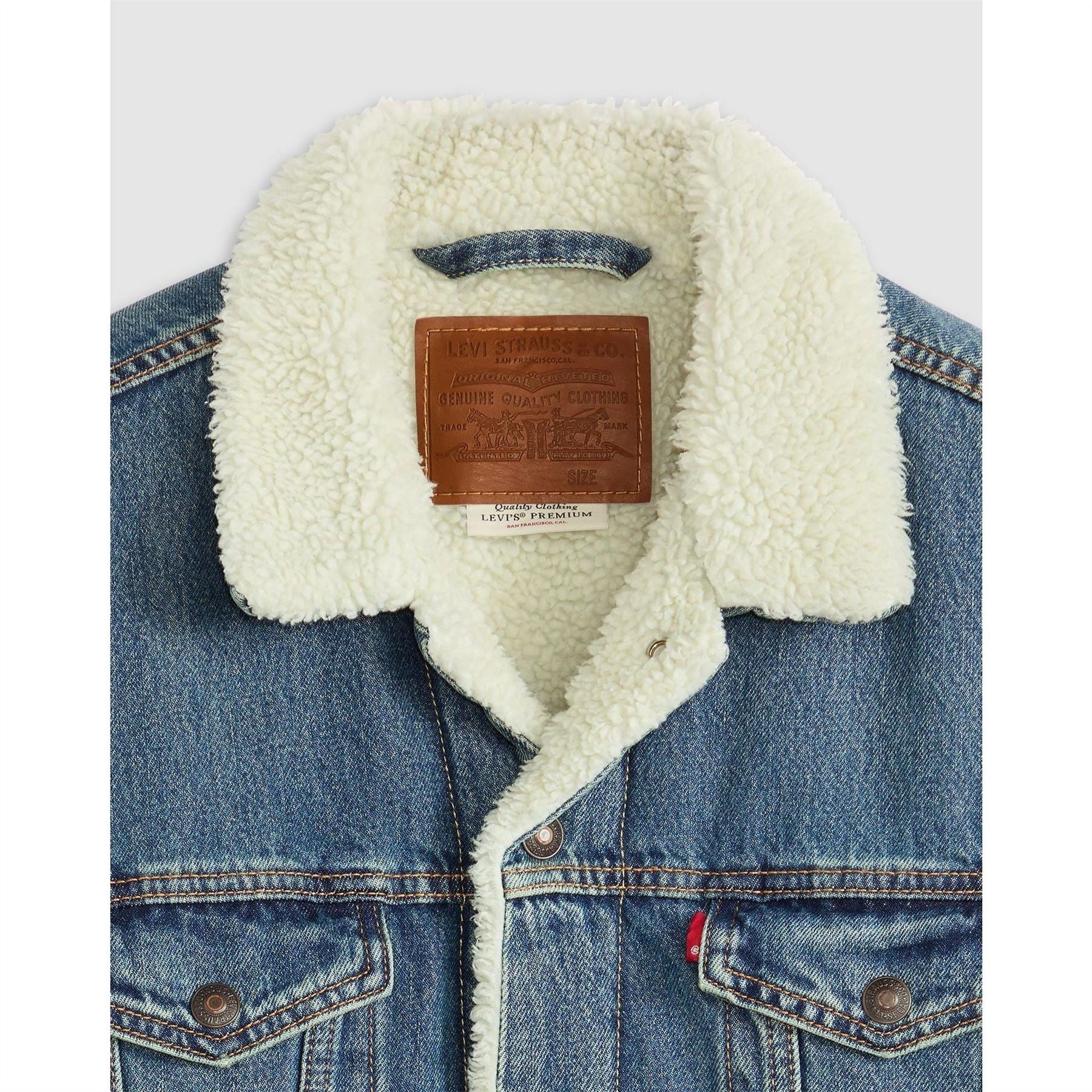 Levis Type 3 Sherpa Cotton Mix Long Sleeve Denim Jacket
