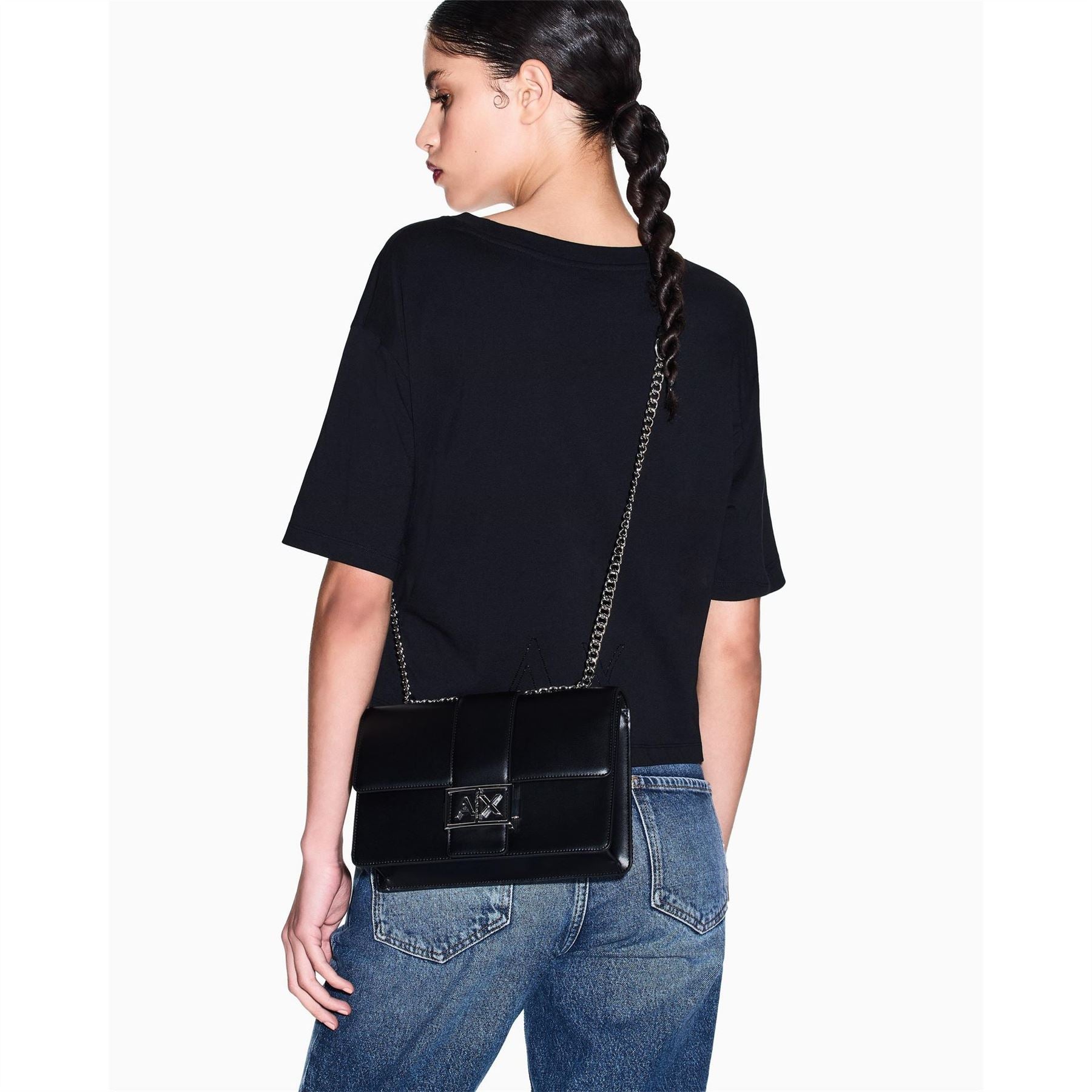 Armani Exchange Wonder Medium Chain Strap Shoulder Bag