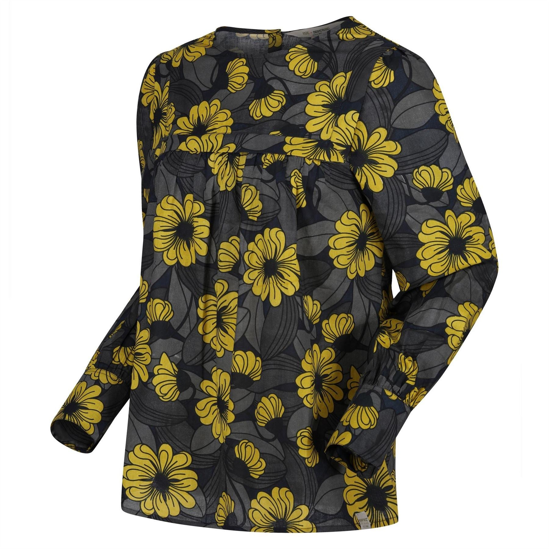 Regatta Orla Relaxed Fit Keyhole Neck Balloon Sleeve Blouse