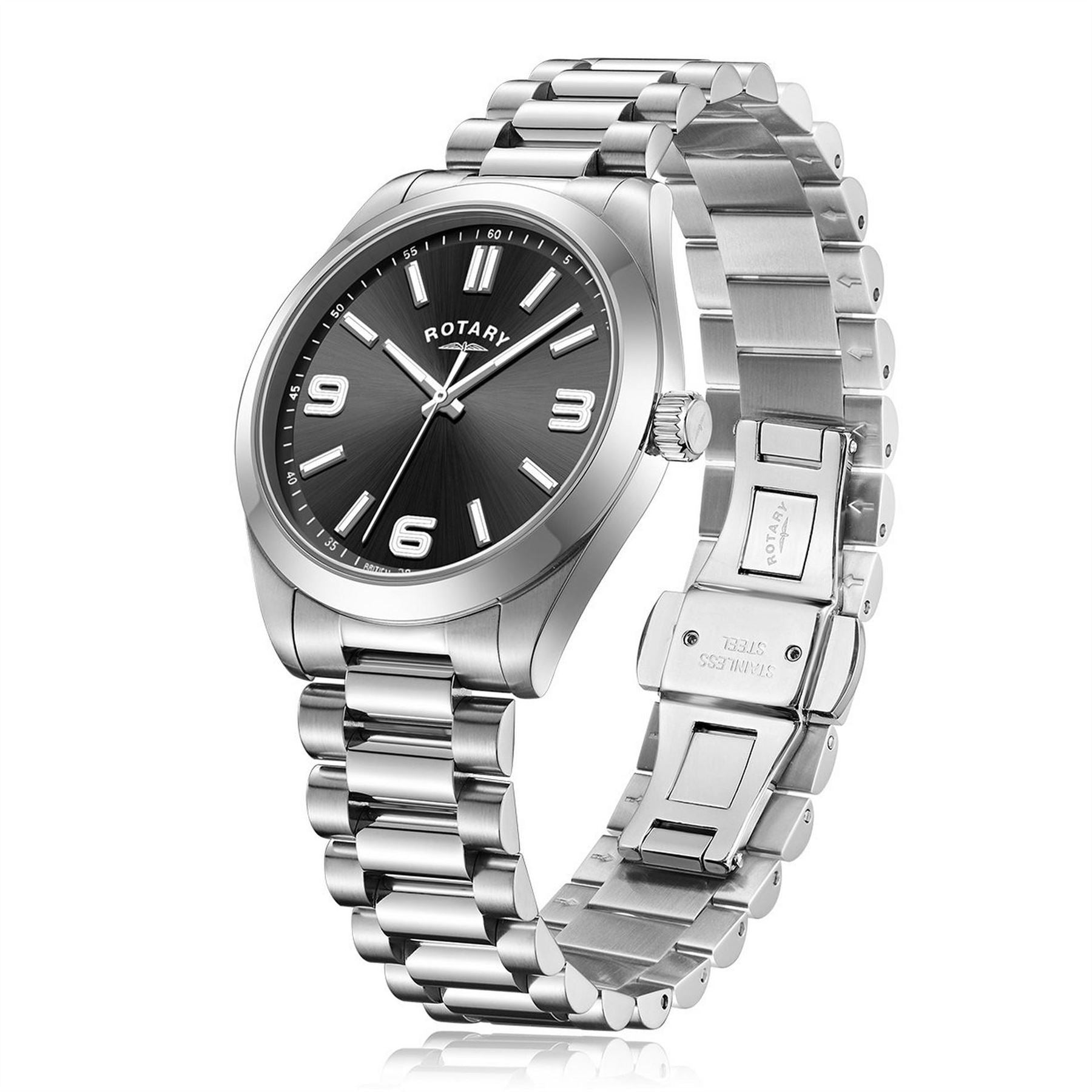 Rotary Analogue Steel Bracelet Strap Watch
