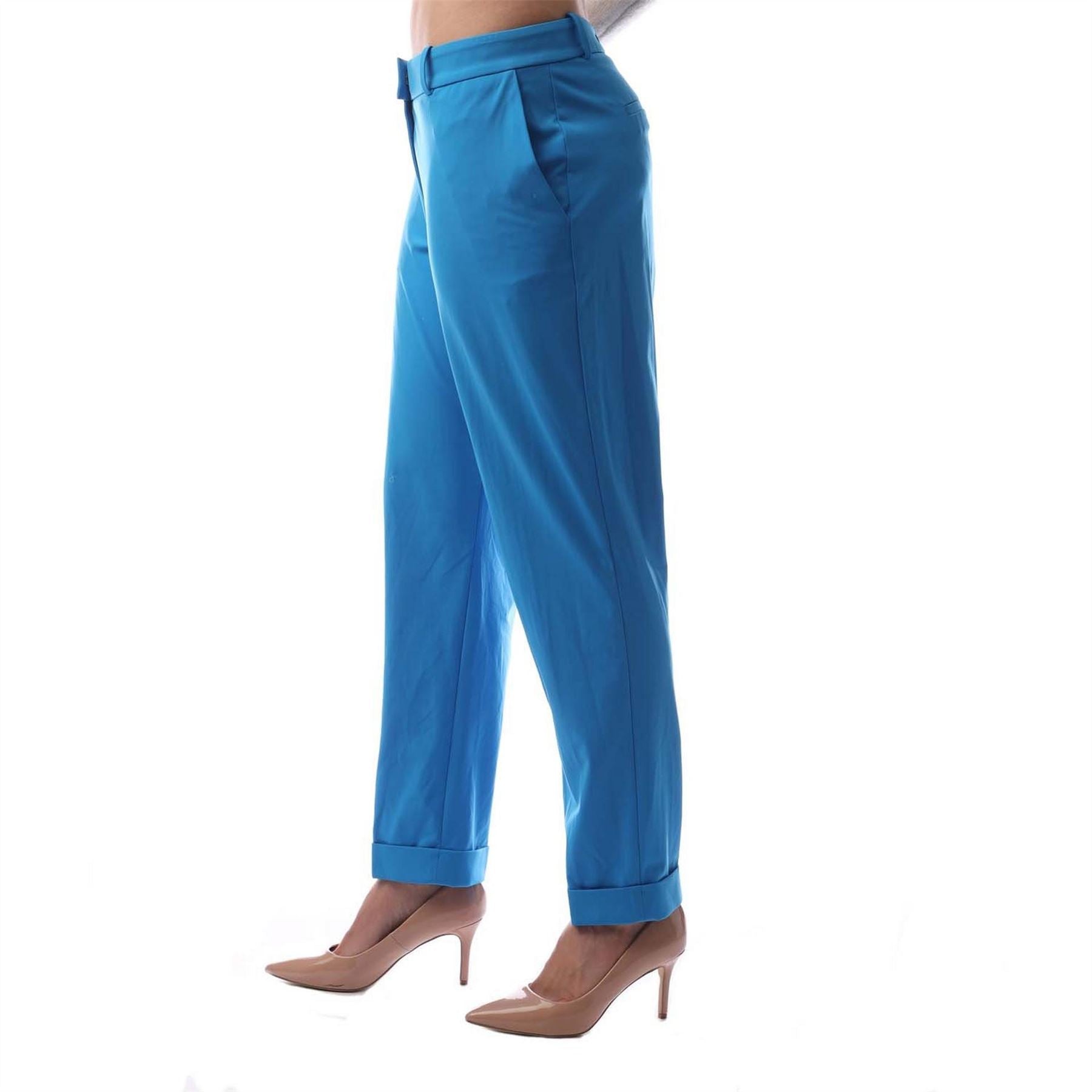 Boss Solid Patterned Roll Up Cuff Trousers