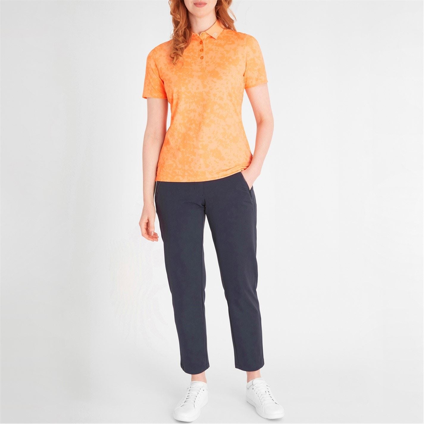 Calvin Klein Golf Canvas Print Collared Neck Polo Shirt