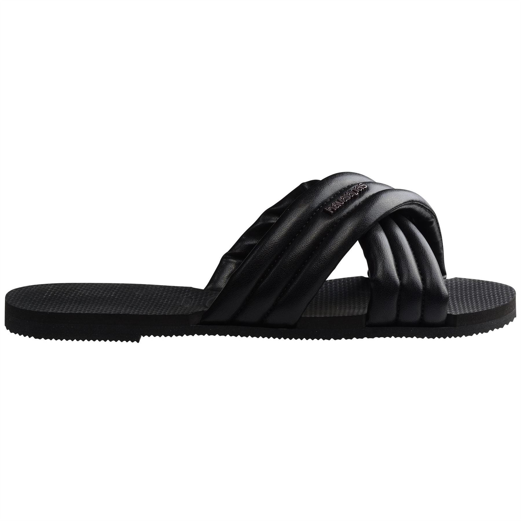 Havaianas Solid Patterned Open Toe Slide Sandals