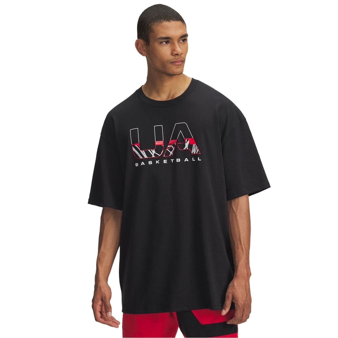 Under Armour Hoop Relaxed Fit Crew Neck T-Shirt