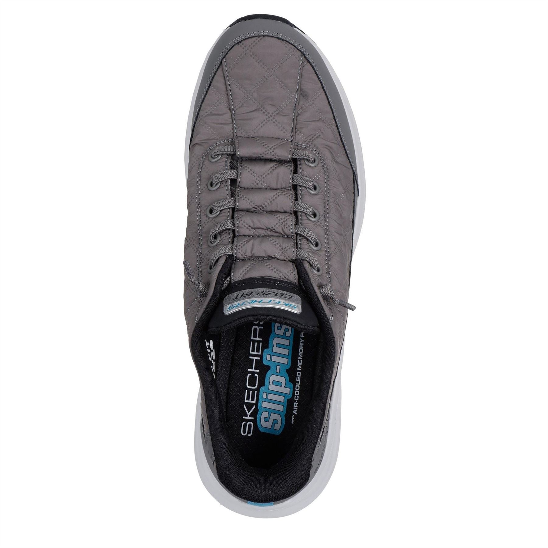 Skechers Mens Quilted Upper Sneaker Slip On Trainers