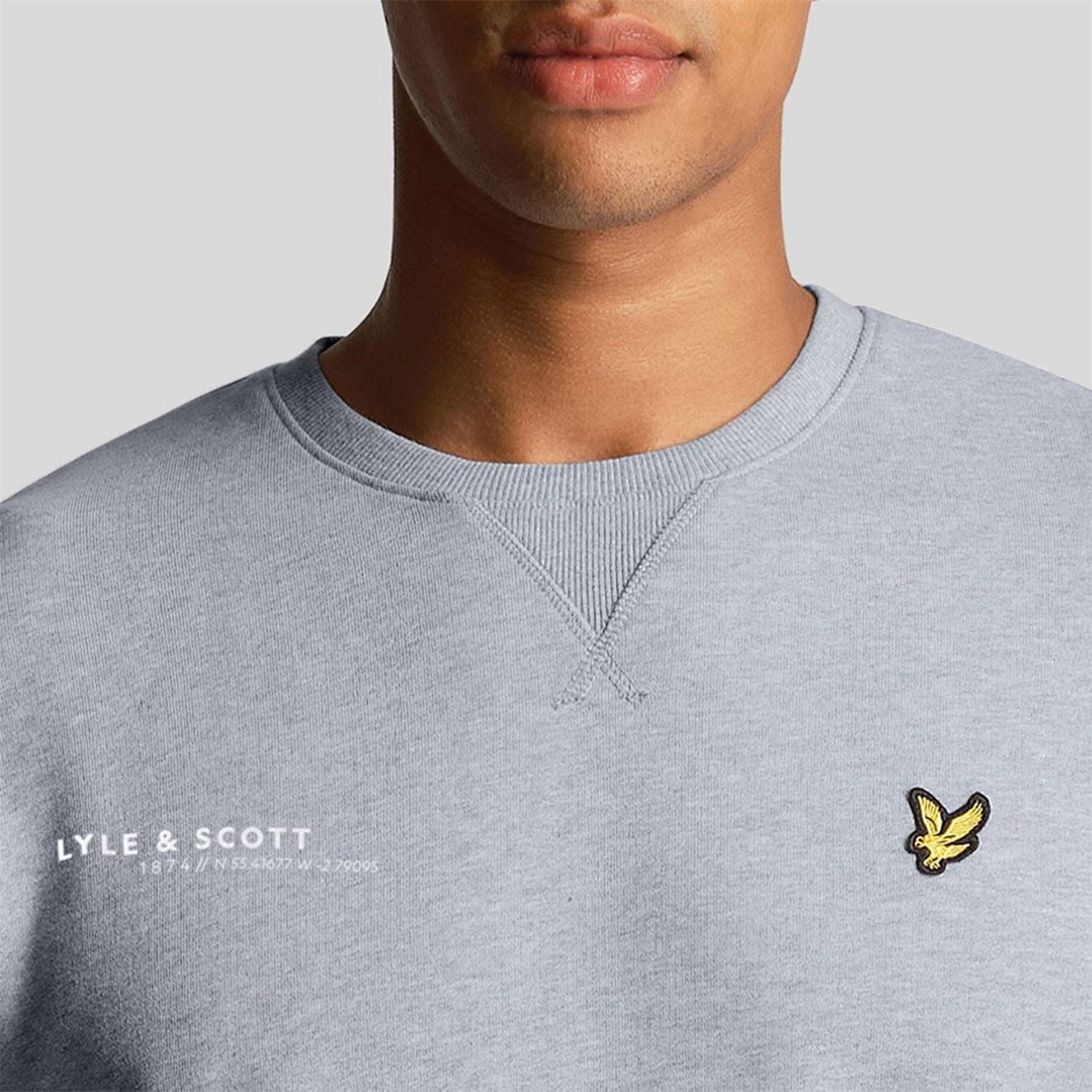 Lyle and Scott Ordinate Print Crewneck Sweatshirt