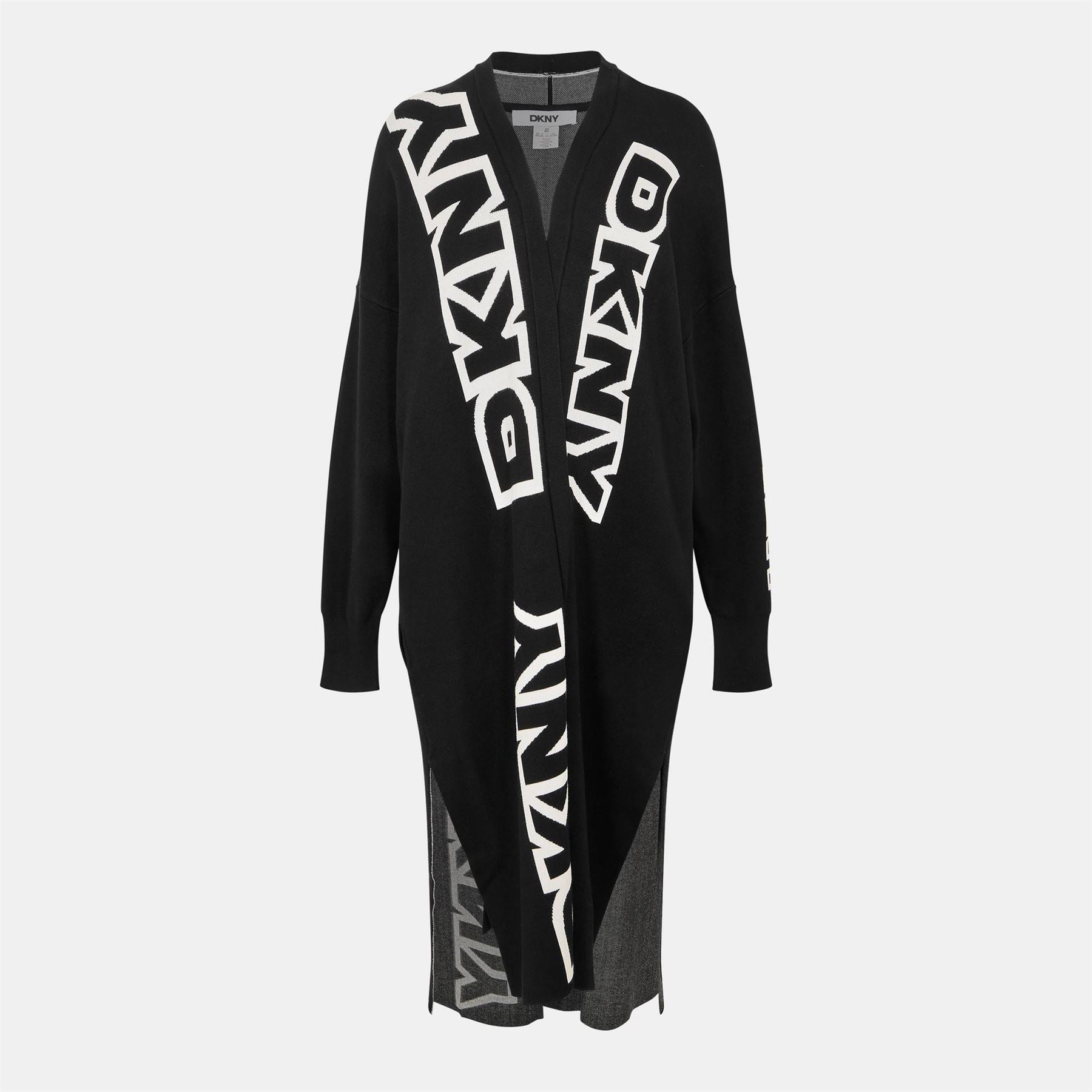 DKNY Exploded Textured Knit Relaxed Fit Cardigan