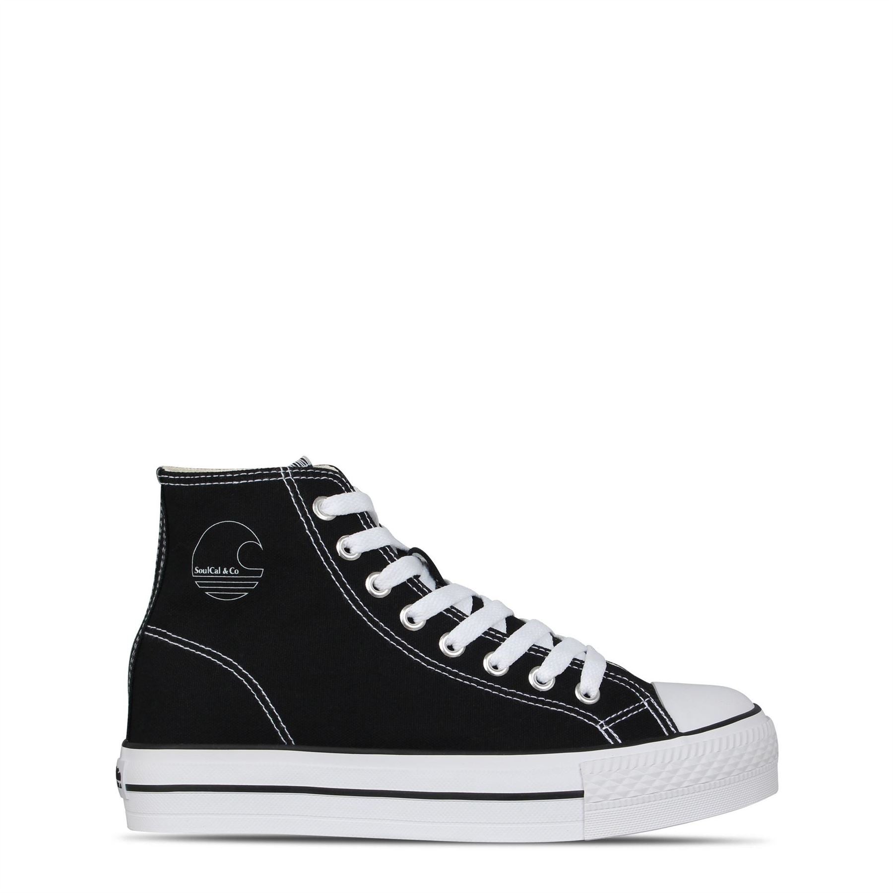 SoulCal Womens Canvasas High Top Platform Trainers