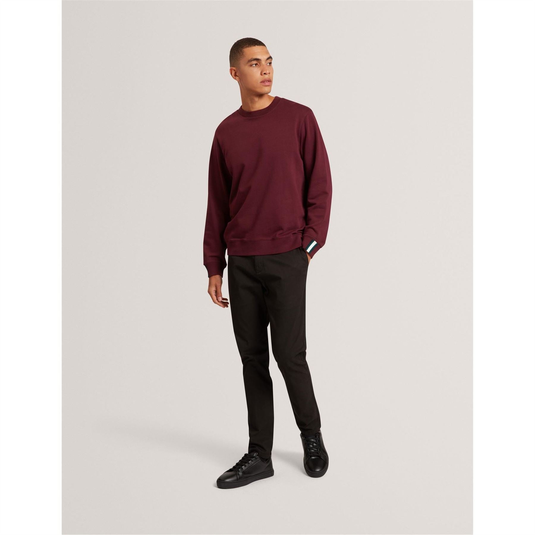 Ted Baker Long Sleeve Crew Neck Jersey Athletic Top
