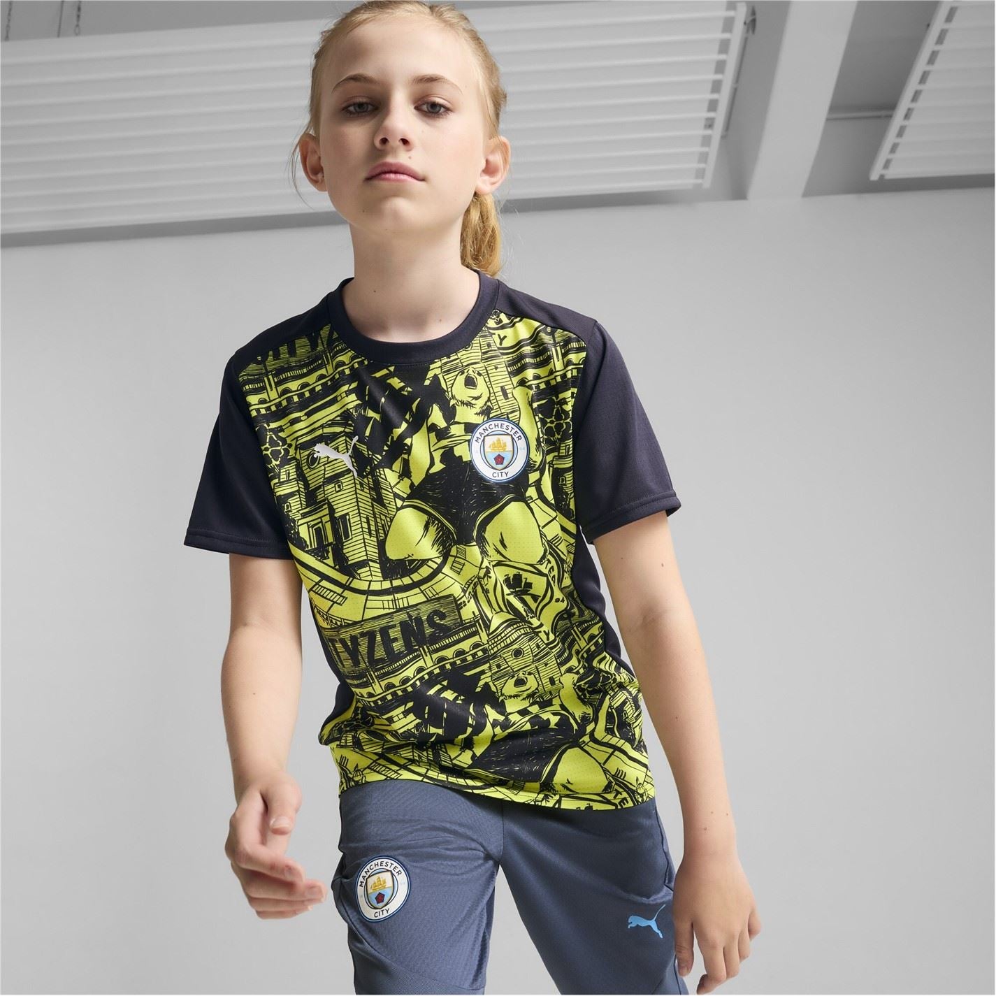 Puma Manchester City Fc Pre Match Shirt 2024 2025 Juniors