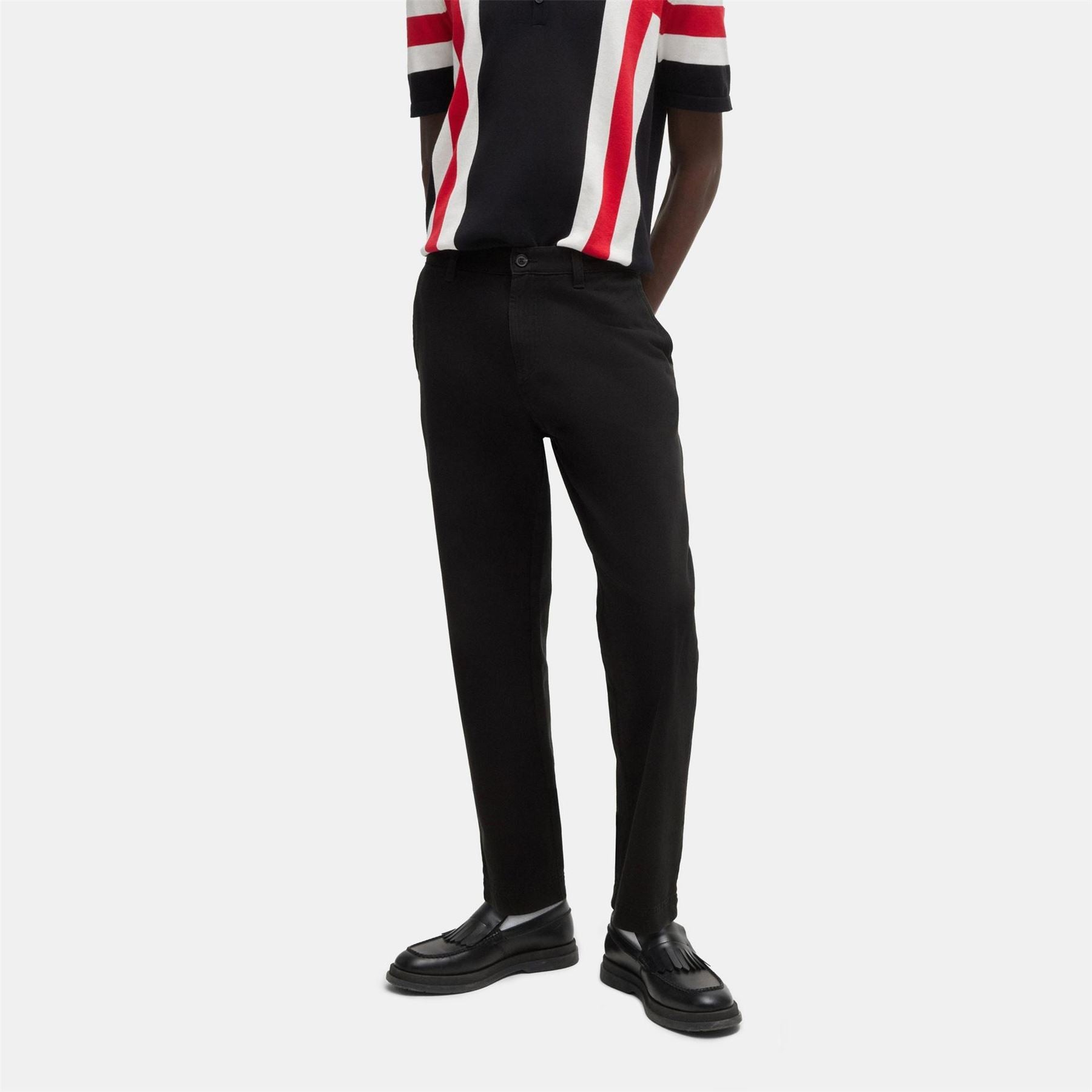 Hugo Zeebo233d Solid Patterned Straight Trousers