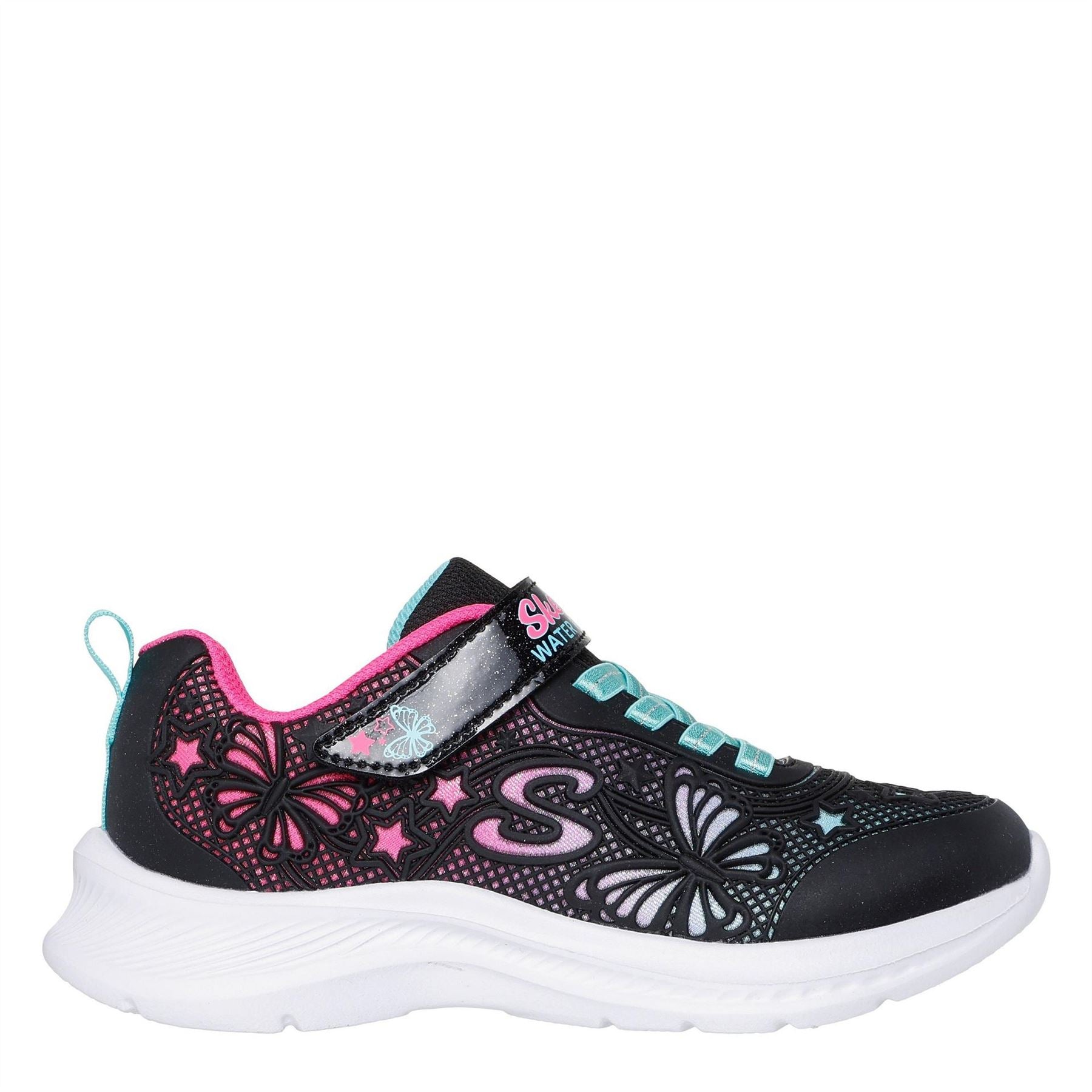 Skechers Flower Theme Kpu Water Repellent Sn Low Top Trainers Girls