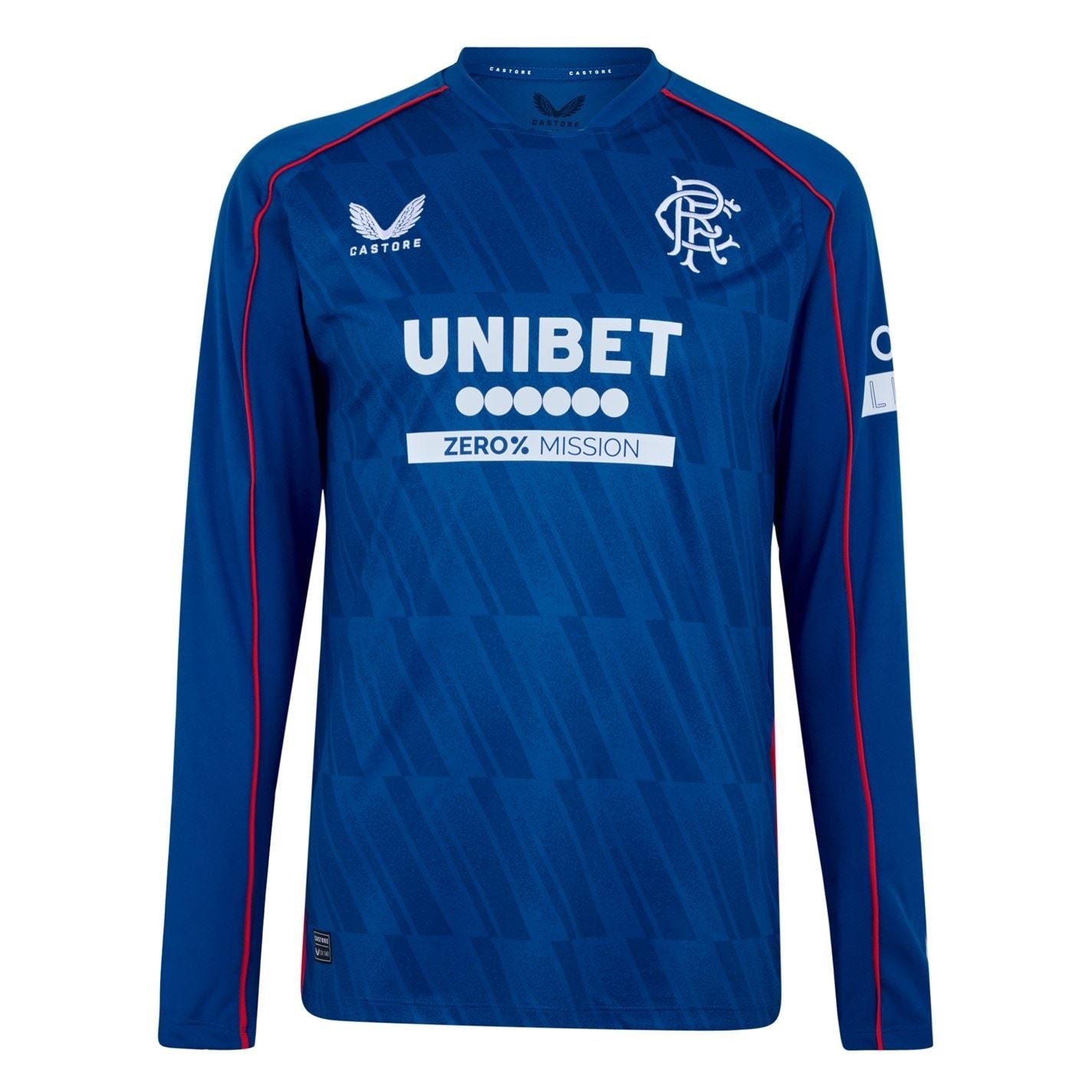 Castore Rangers Home Long Sleeve Shirt 2024 2025 Adults