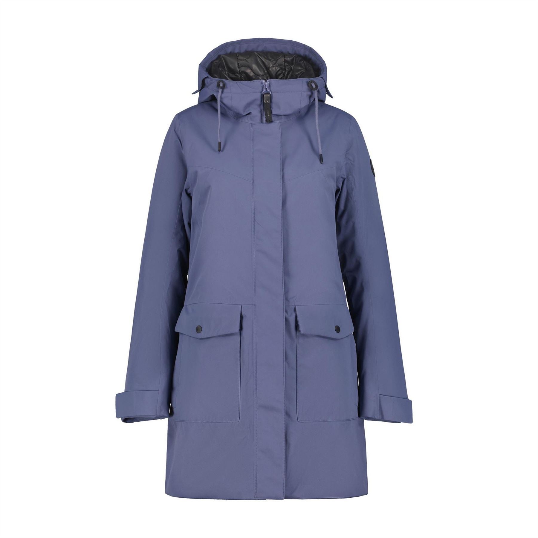 Icepeak Alpena Solid Patterned Hooded Parka Jacket