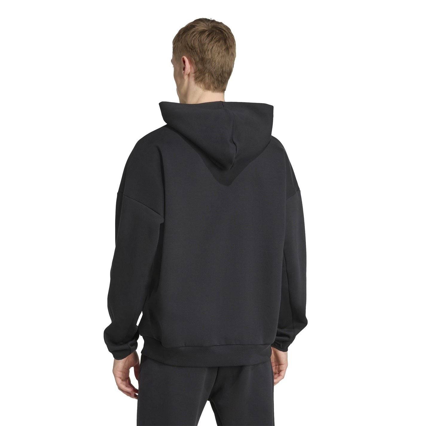 adidas All Blacks Cotton Long Sleeve Hooded Performance Rugby Jacket