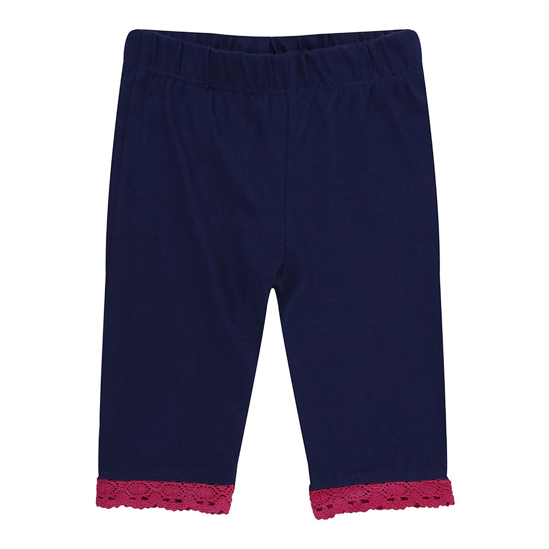 Lilly and Sid Party Lace Detail Solid Patterned Leggings