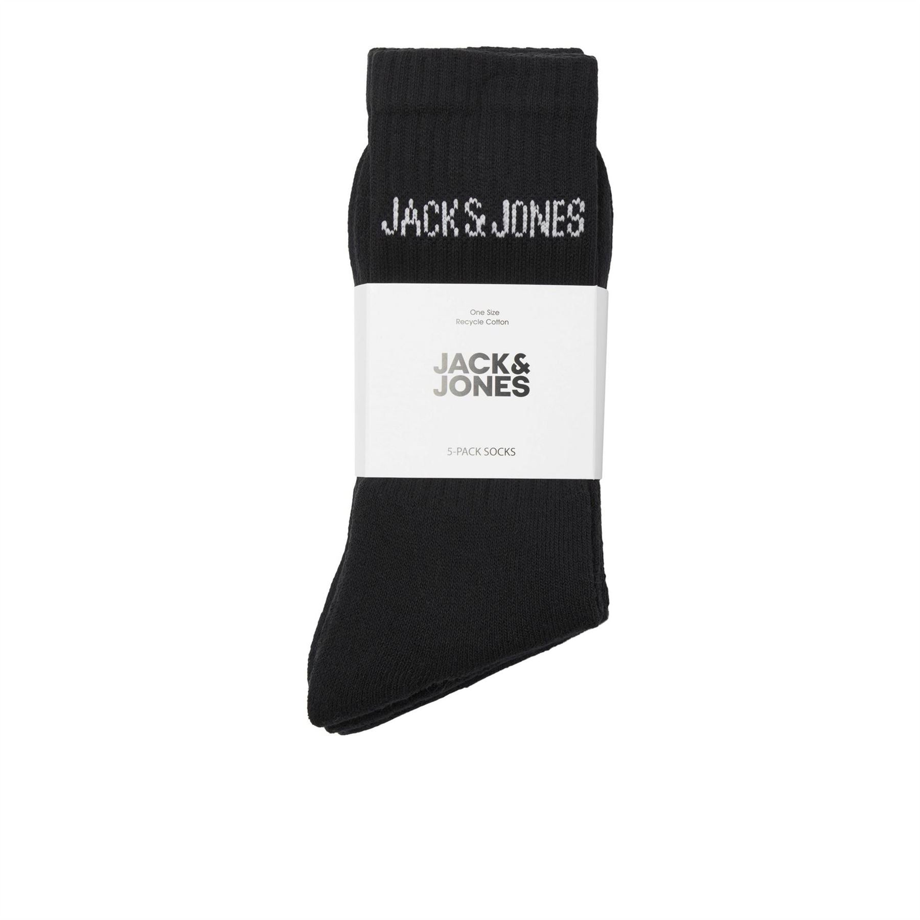 Jack and Jones 5 Pack Regen Lettering Junior Crew Socks