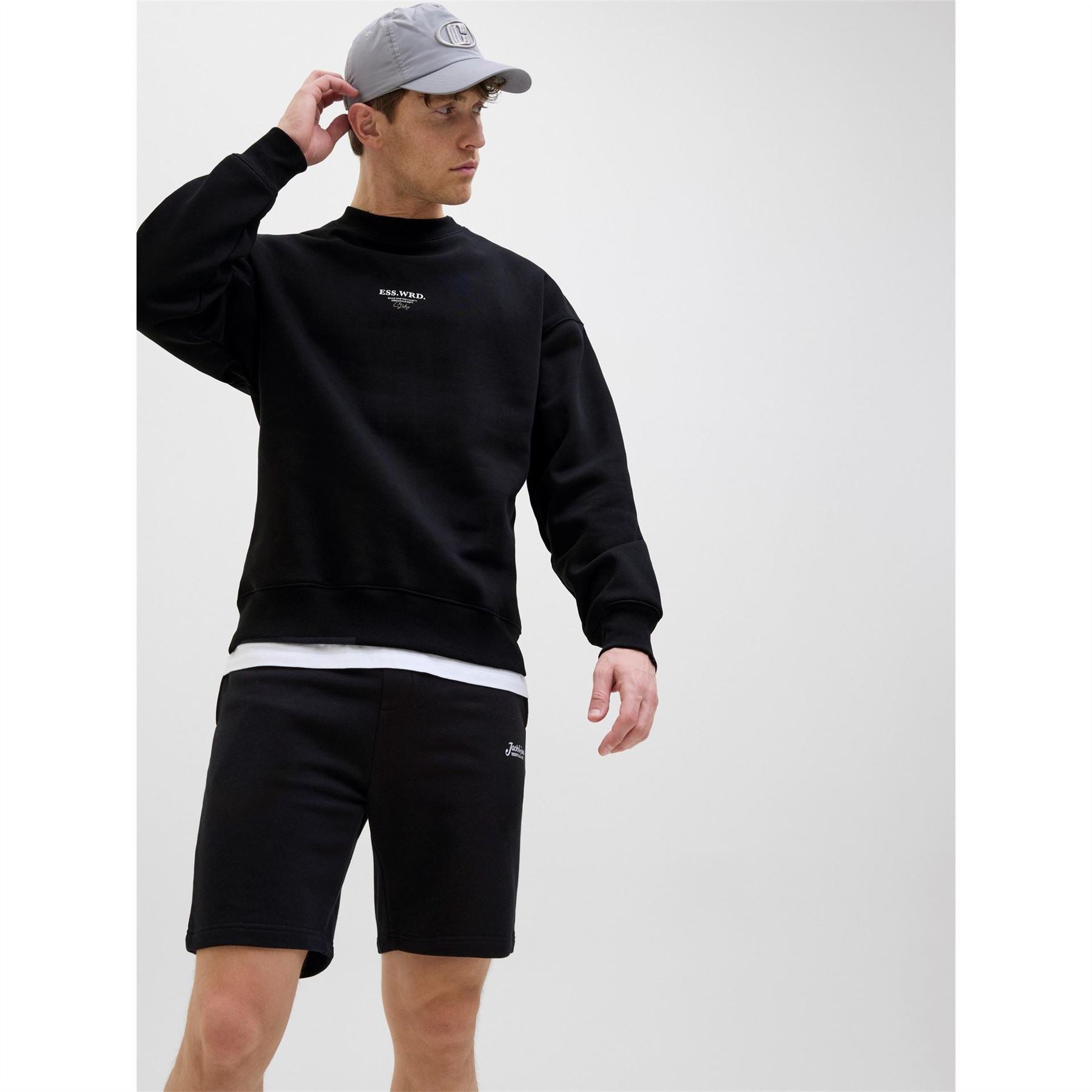 Jack and Jones Solid Bermuda Sweat Shorts