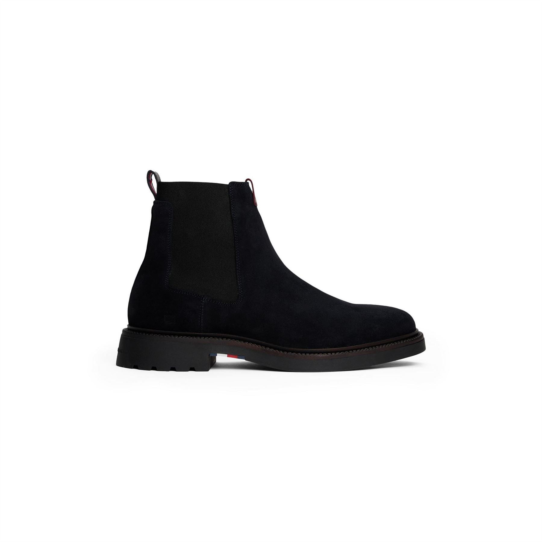 Tommy Hilfiger Suede Chelsea Block Heel Boots