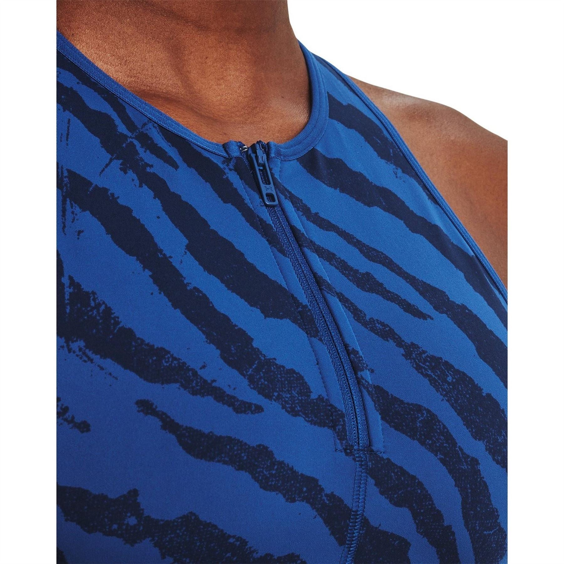 Under Armour Womens Project Rock Meridian Zip Tank Top