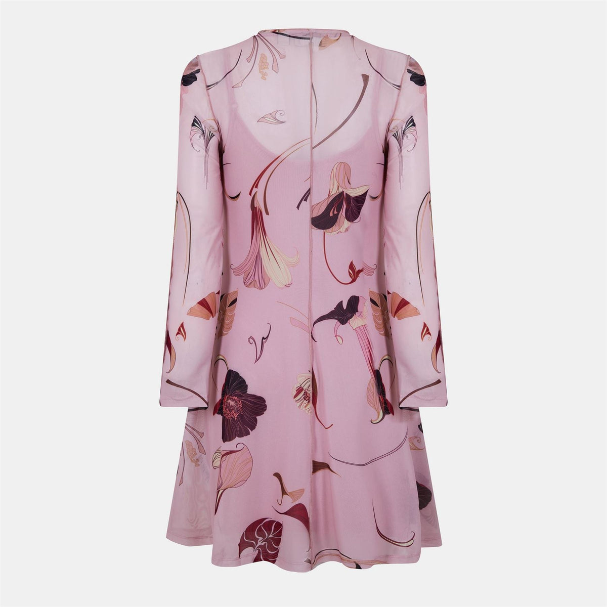 Ted Baker Plain Crew Neck Long Sleeve Mini Dress