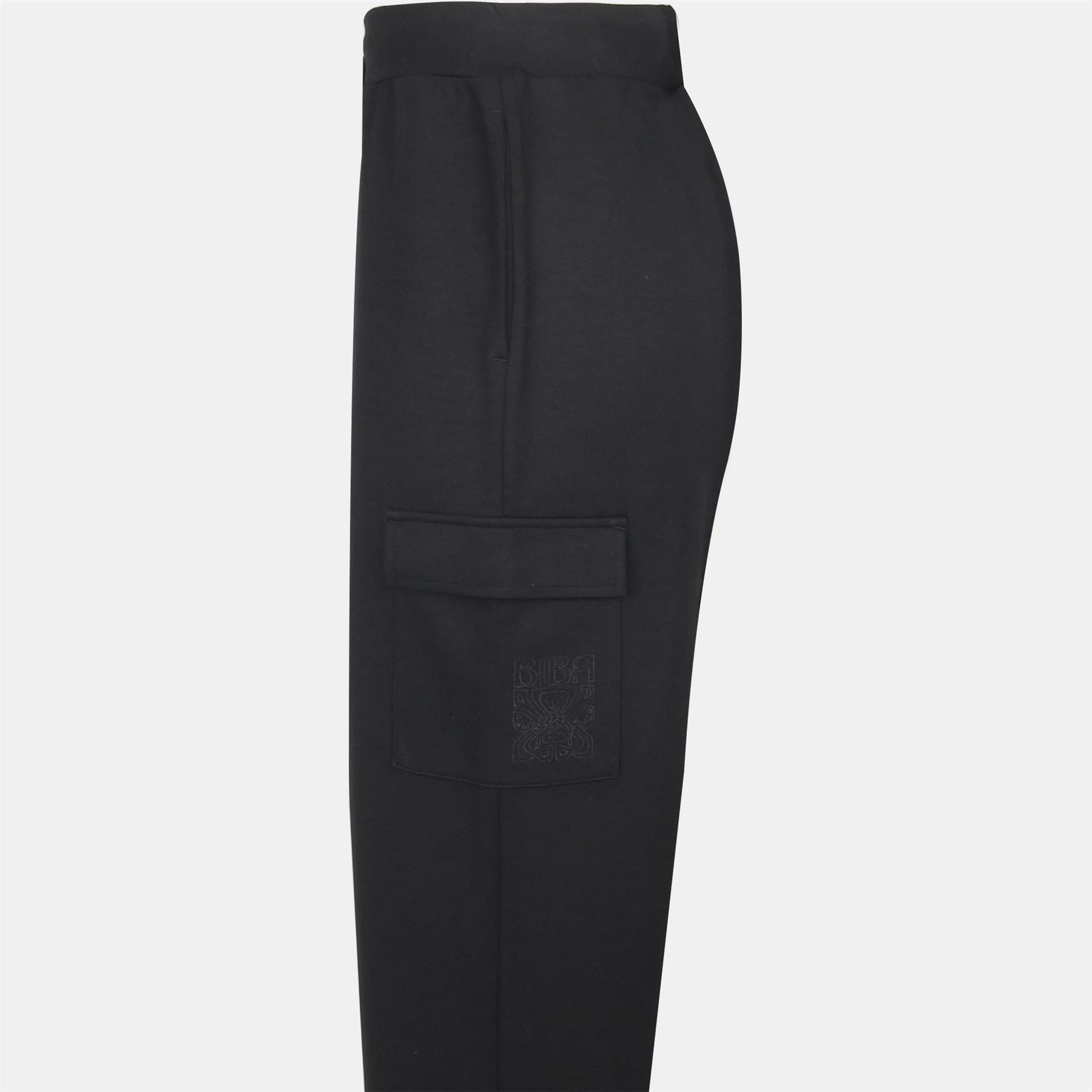 Biba Solid Patterned Open Hem Joggers