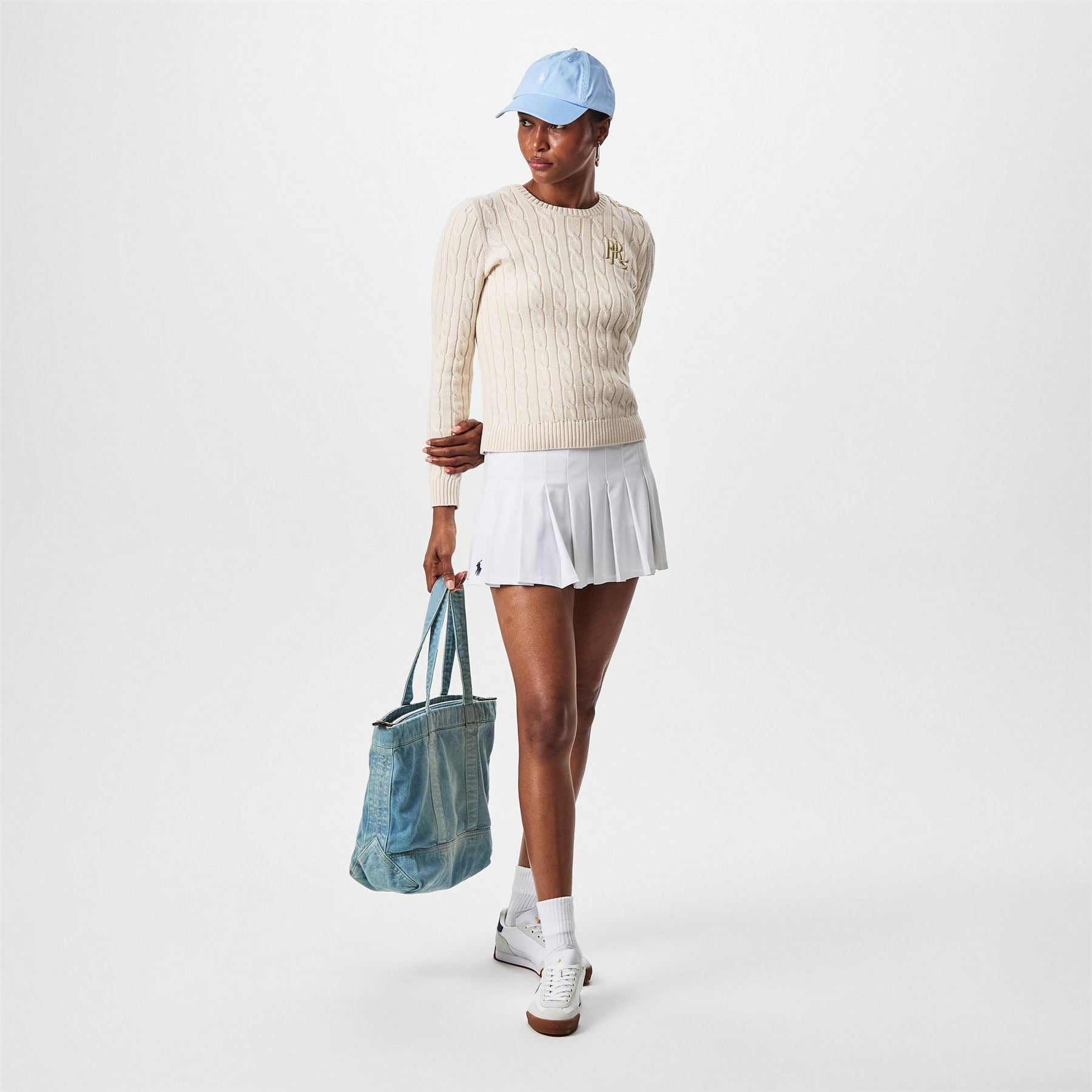 Lauren by Ralph Lauren Trim Cable Knit Jumper