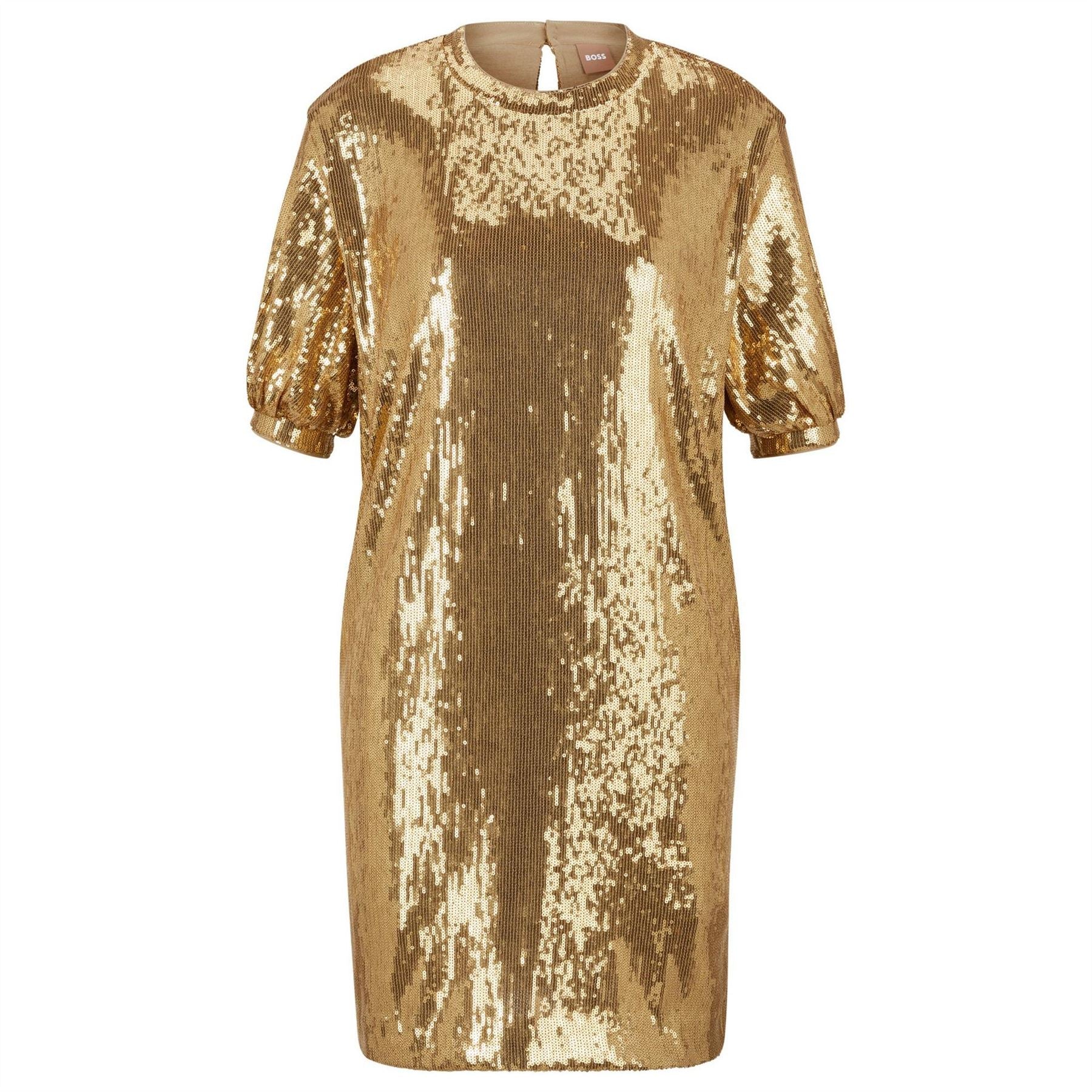 Boss Esilca Crew Neck Short Sleeve Knee Length Dress