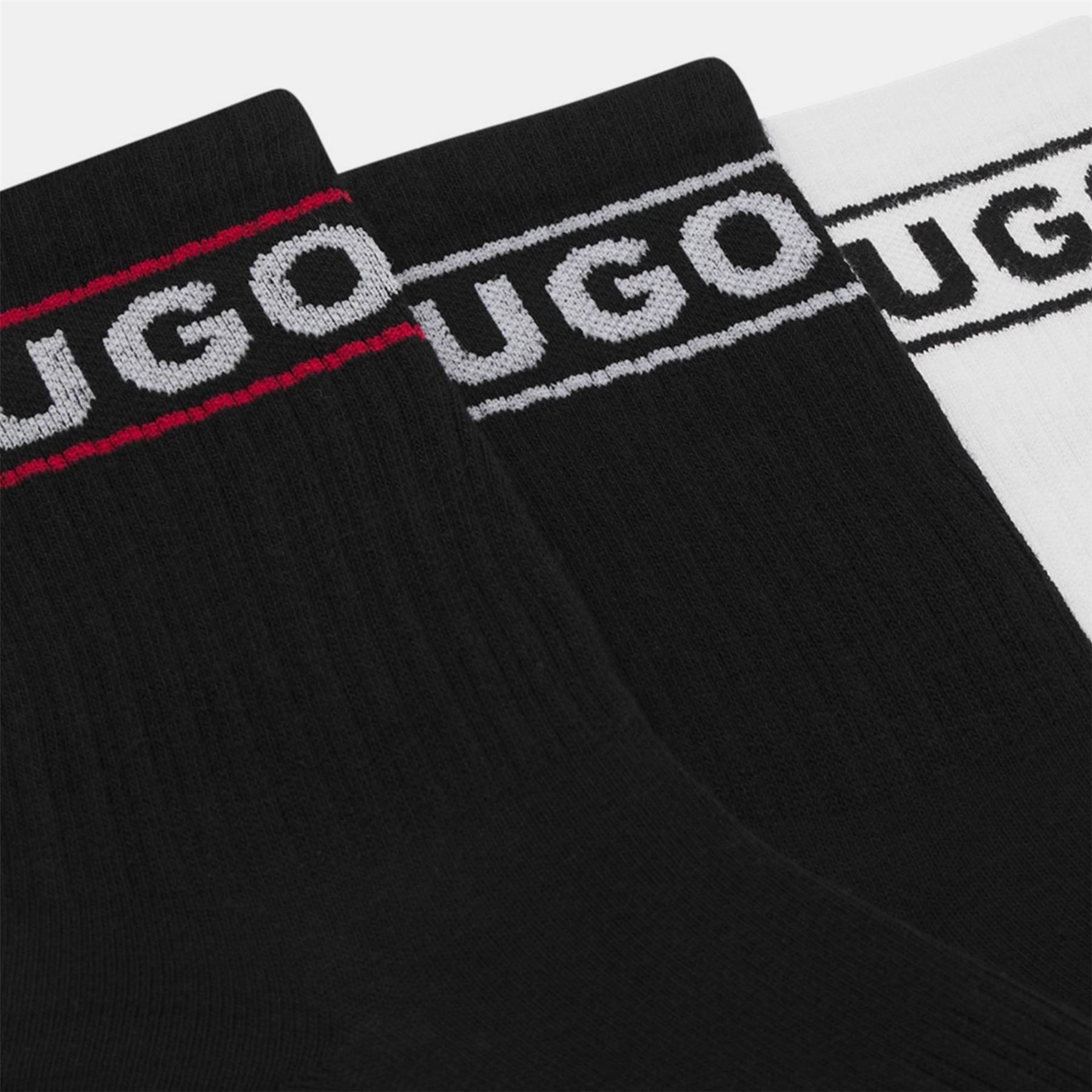Hugo Qsrib Sporty Lettering Crew Socks