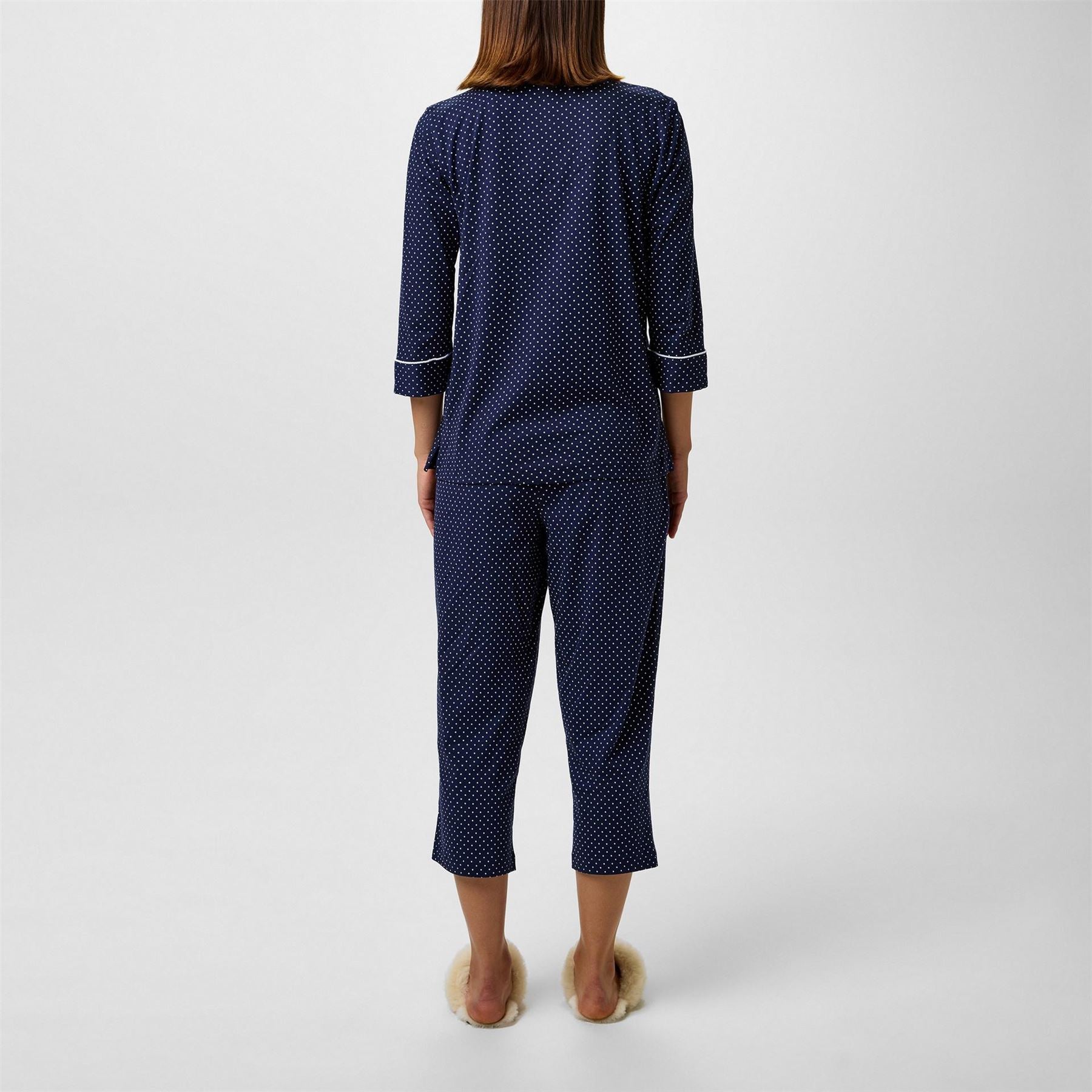Lauren by Ralph Lauren Classic Notch Long Sleeve Pyjama Set