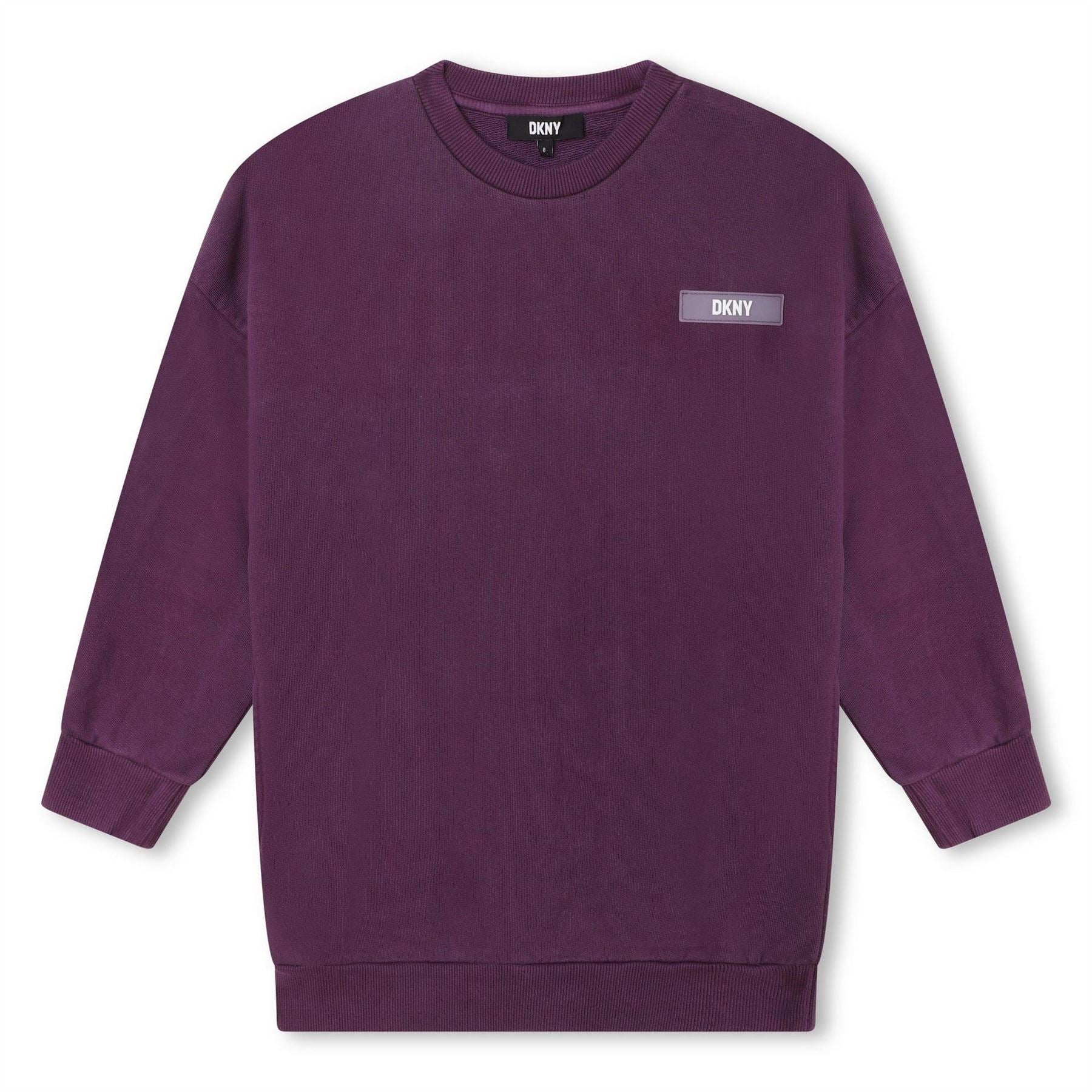 DKNY Ls Jn34 Crew Neck Mini Sweatshirt Dress