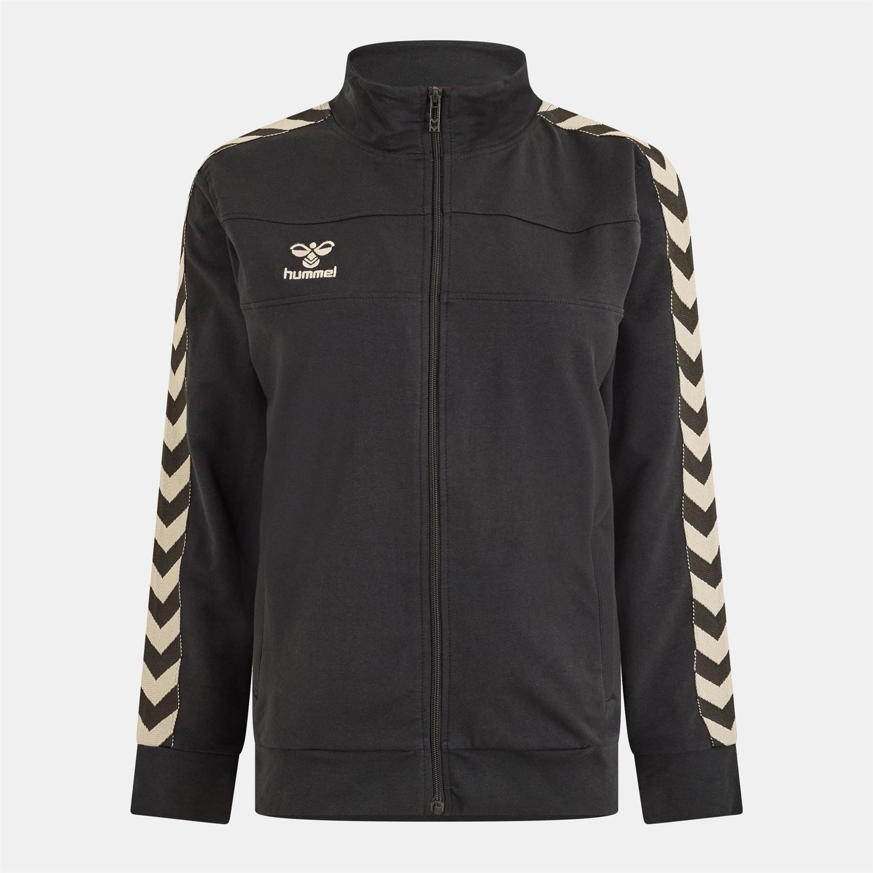 Hummel Chevron Patterned Ribbed Cuff Track Jacket