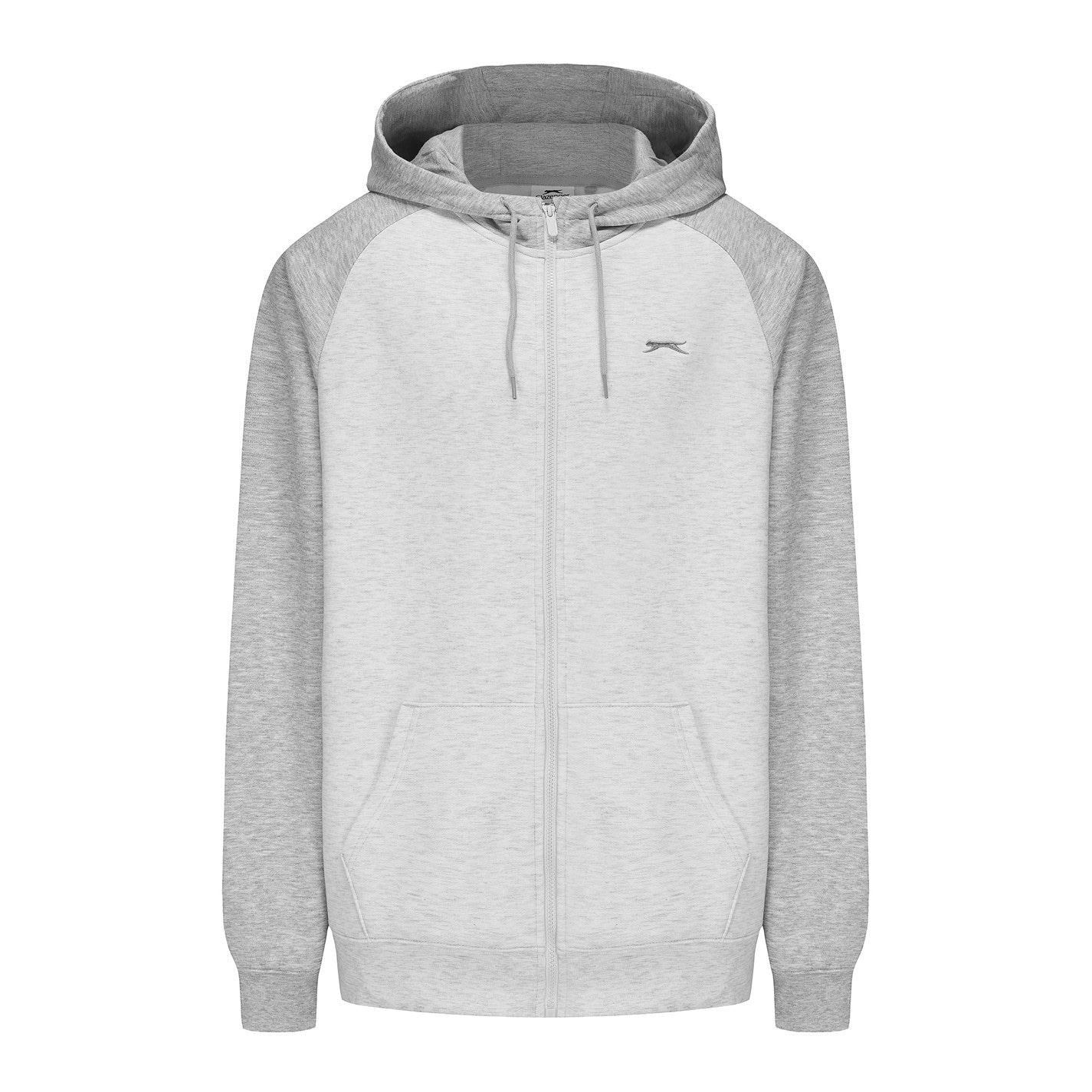 Slazenger Hooded Color Block Sweat Jacket with Ribbed Cuff