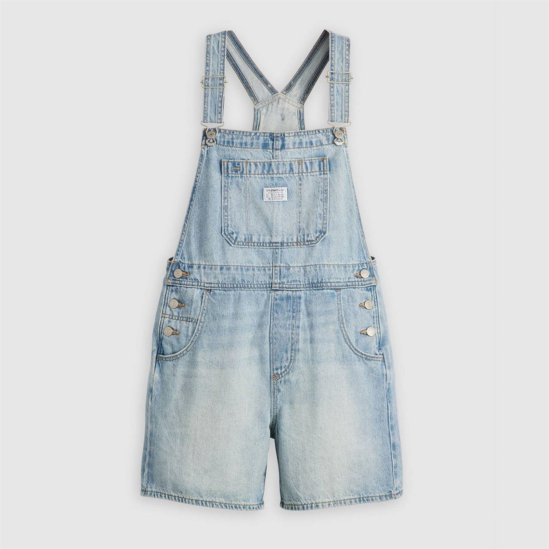 Levis Sleeveless Solid Patterned Shortalls Dungaree