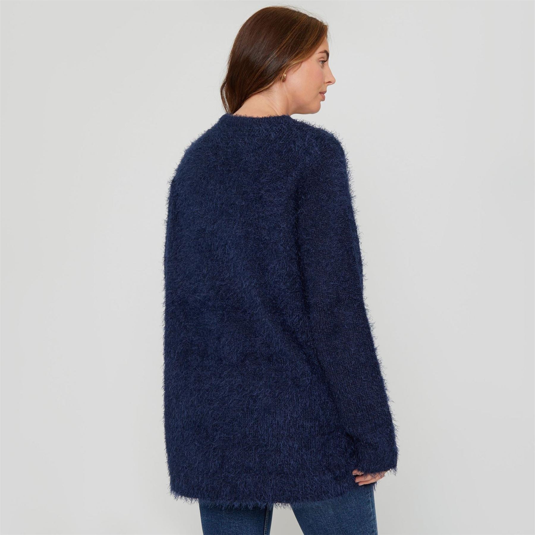 Be You Fluffy Relaxed Fit Crew Neck Sweater