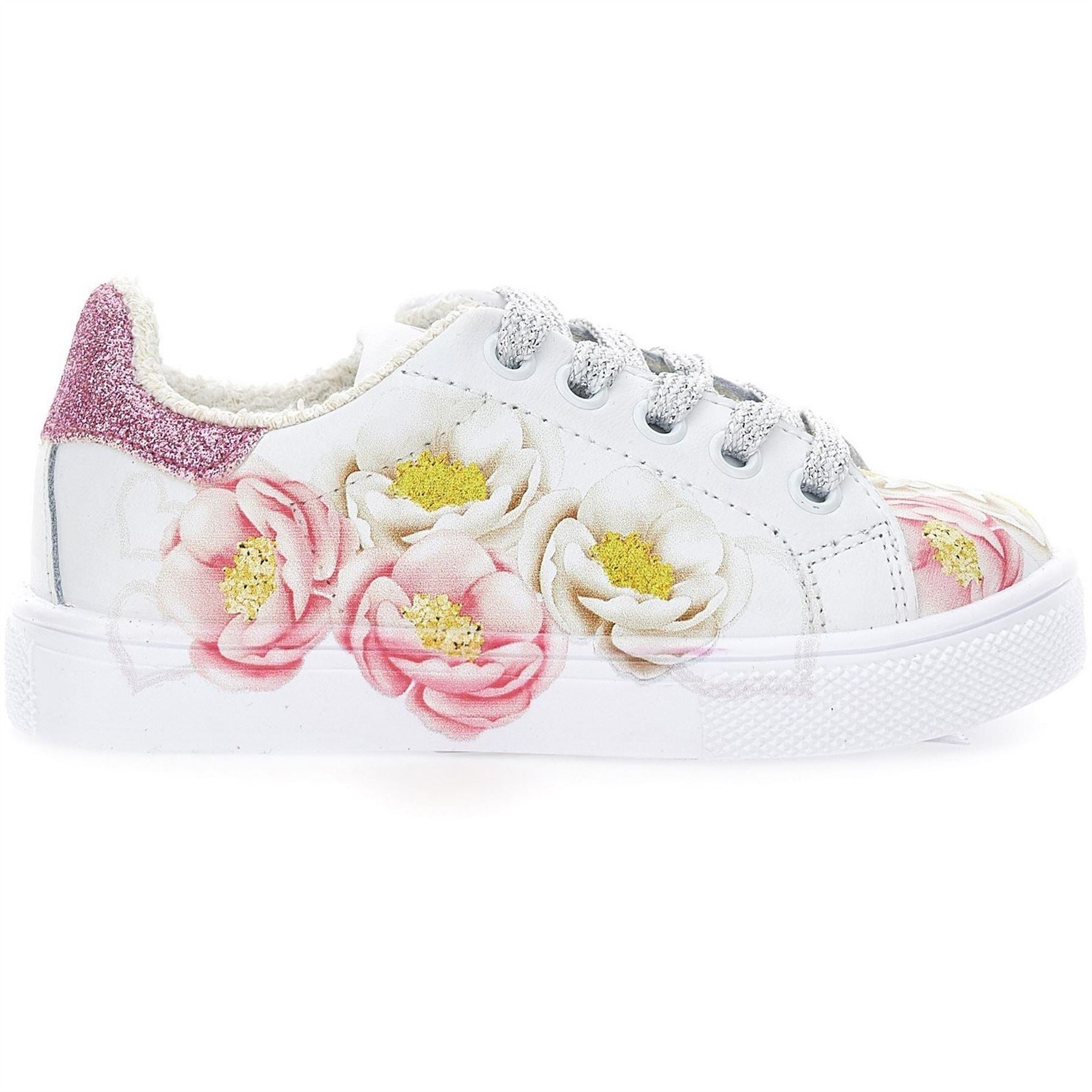 Monnalisa Monlisa Glitter Flower Low Top Trainers