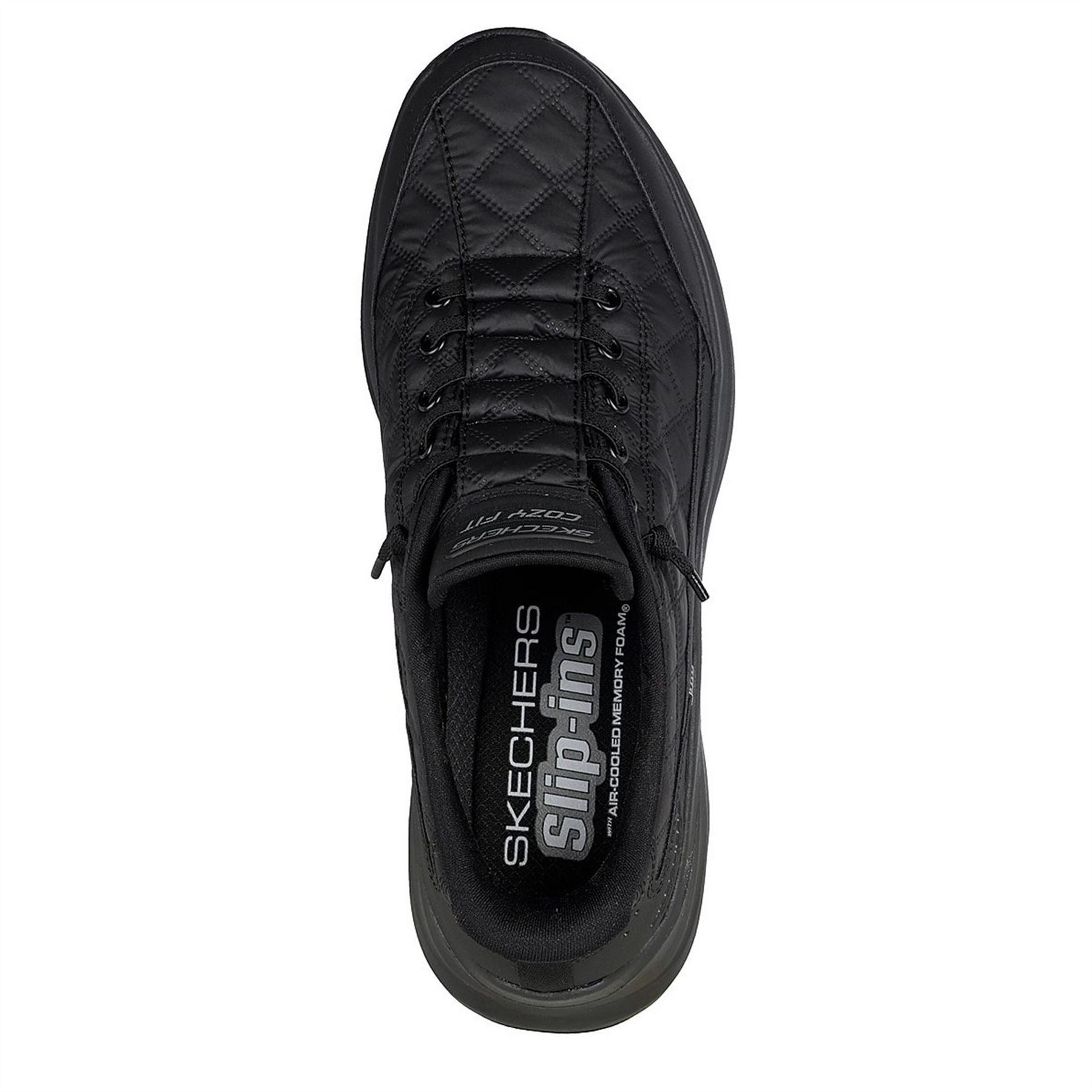 Skechers Mens Quilted Upper Sneaker Slip On Trainers