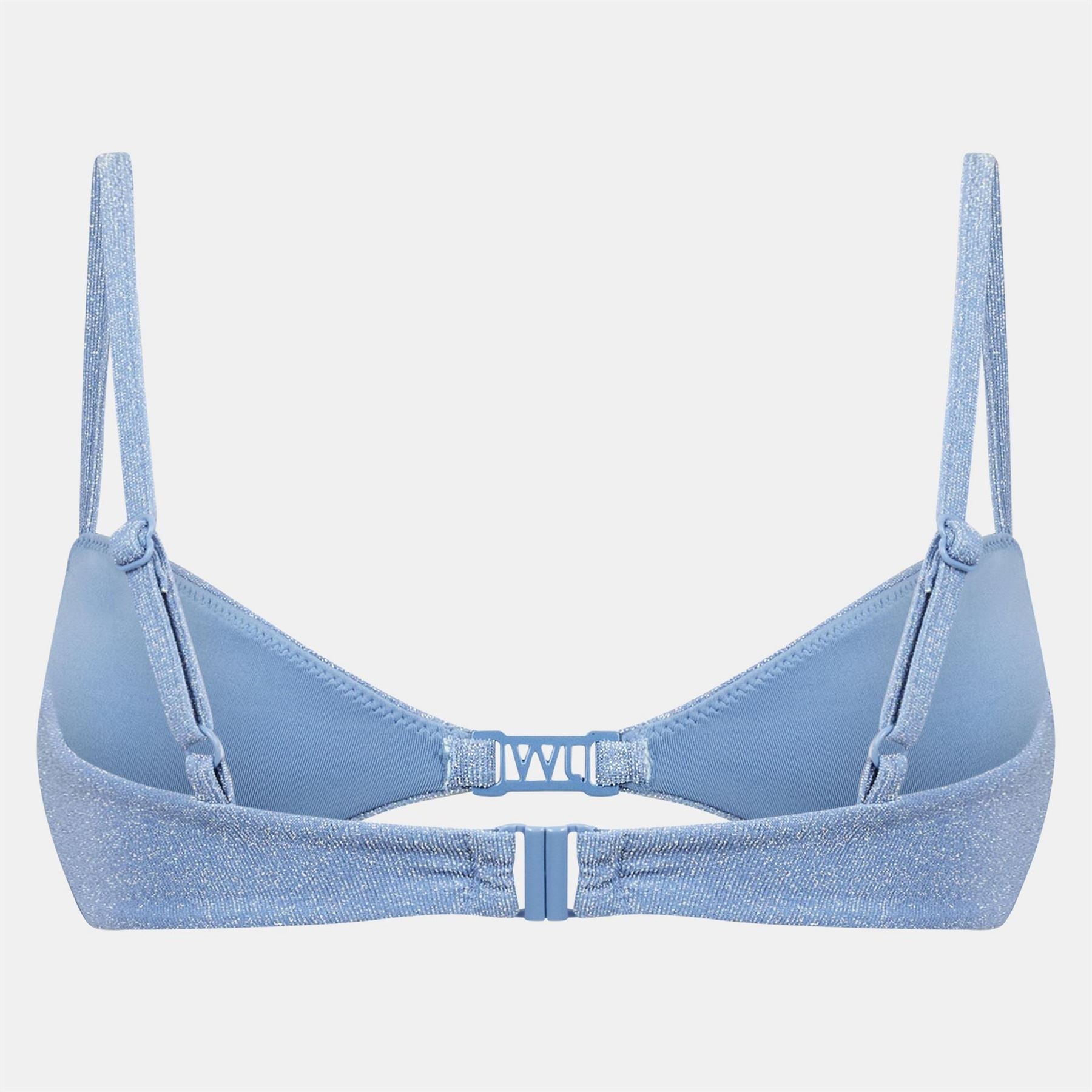Jack Wills Glitter Clasp Front Bikini Top