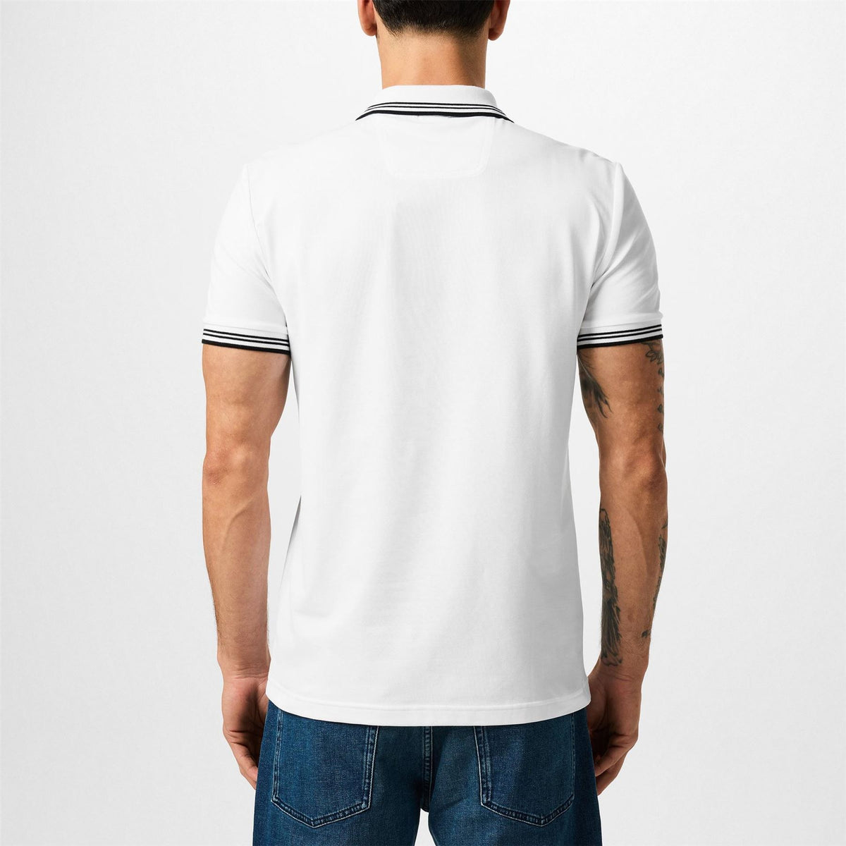 Boss Green Paul Contrast Striped Trim Short Sleeve Polo Shirt