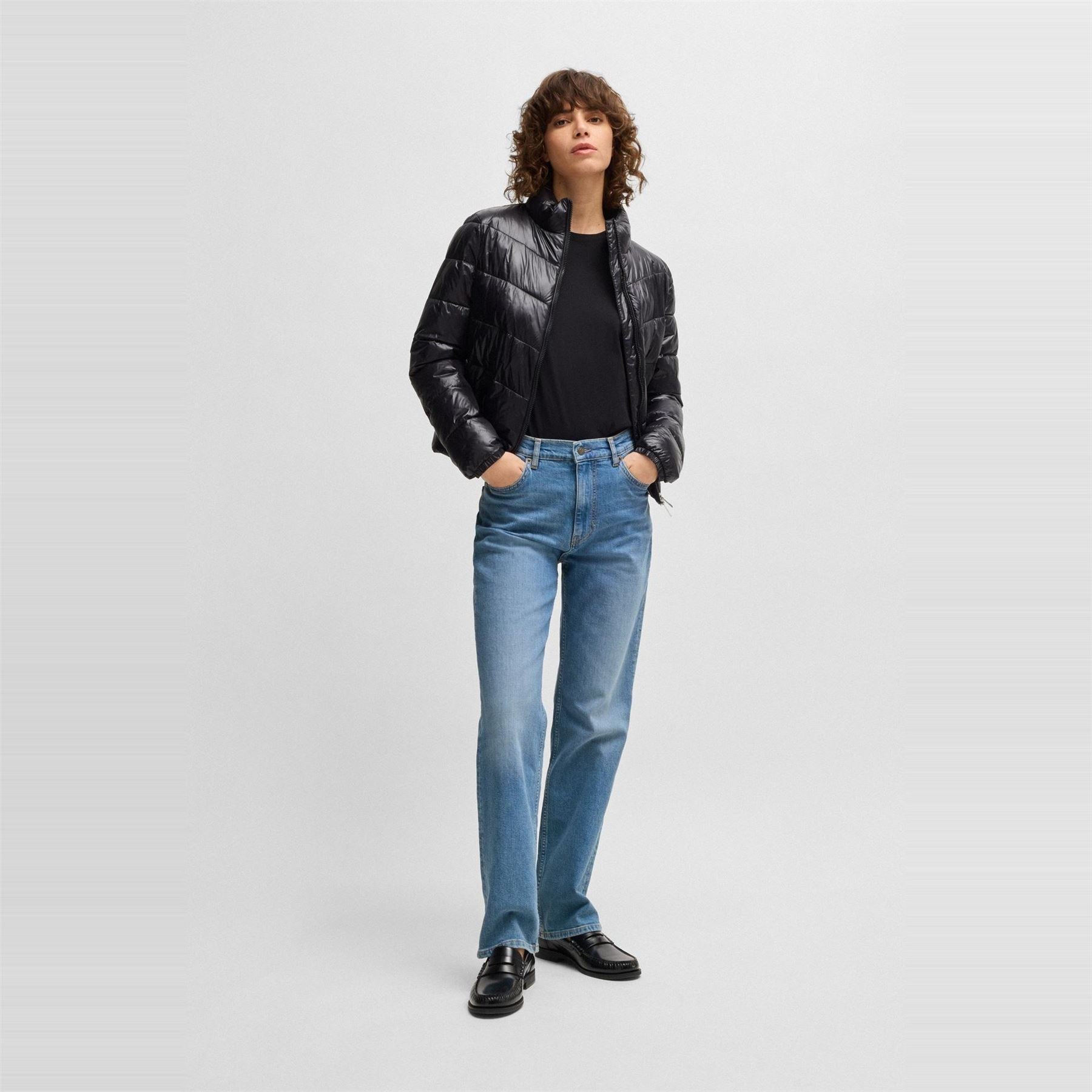 Boss Ada Straight High Rise Slim Fit Jeans