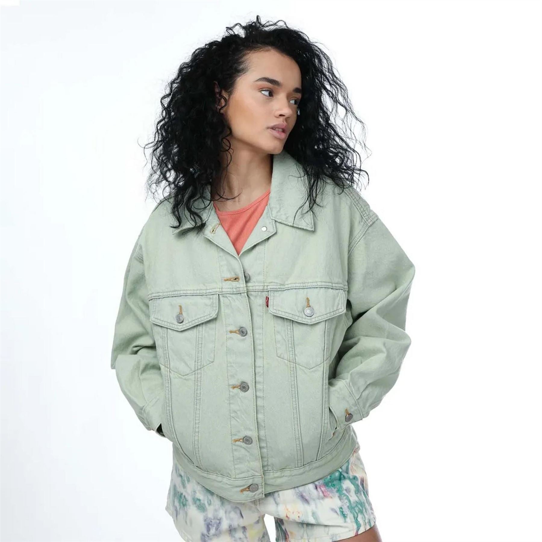 Levis My Muse 90s Solid Patterned Denim Jacket